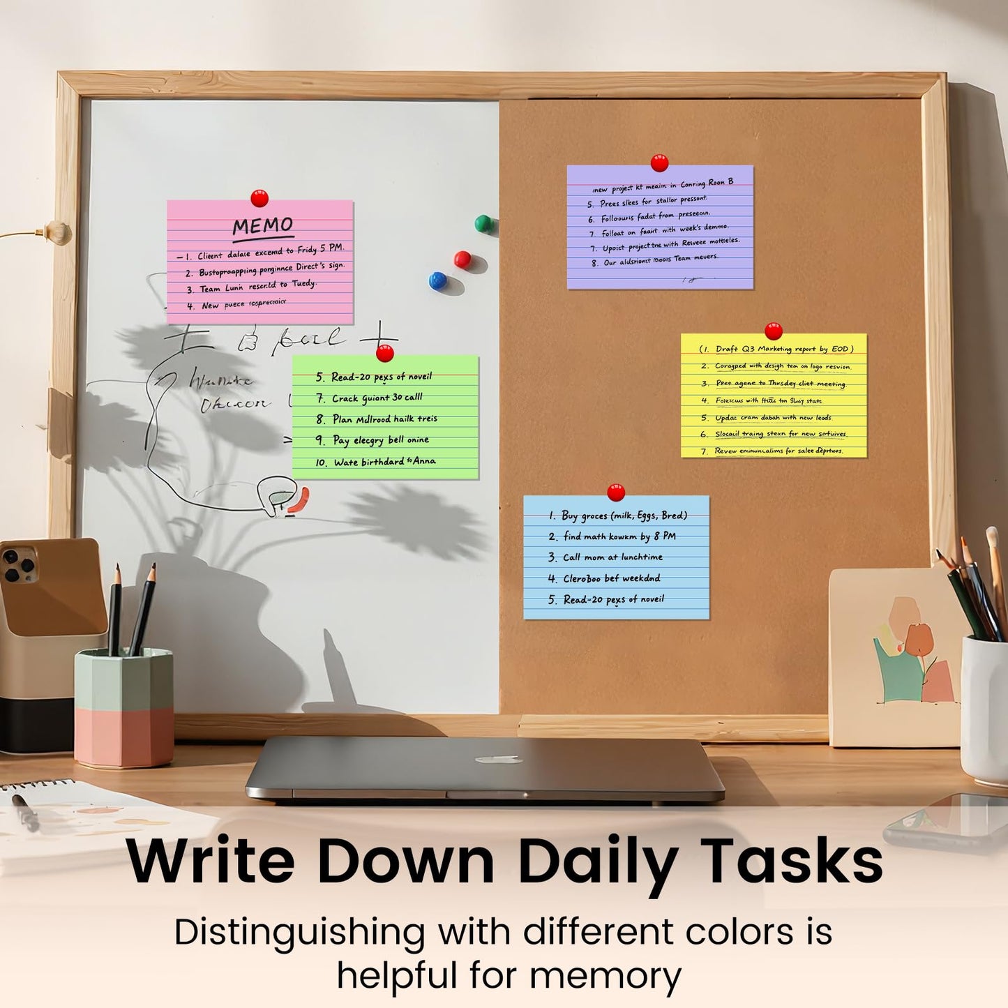Index Cards 4x6, 400 Sheets, Ruled Color Flash Cards for Effective Studying and Note-Taking, Premium Note Cards, Essential School Supplies for College & Office, Home Organization & Study Supplies