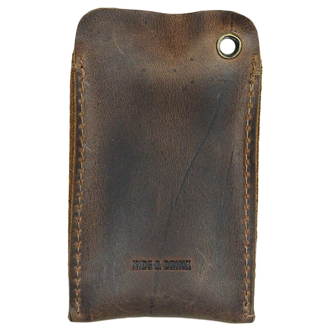 Hide & Drink, EDC Pocket Slip, Multitool Sleeve & Pen Holder for Everyday Use, Camping Accessories, Small Tool Organizer, Full Grain Leather, Handmade, Bourbon Brown