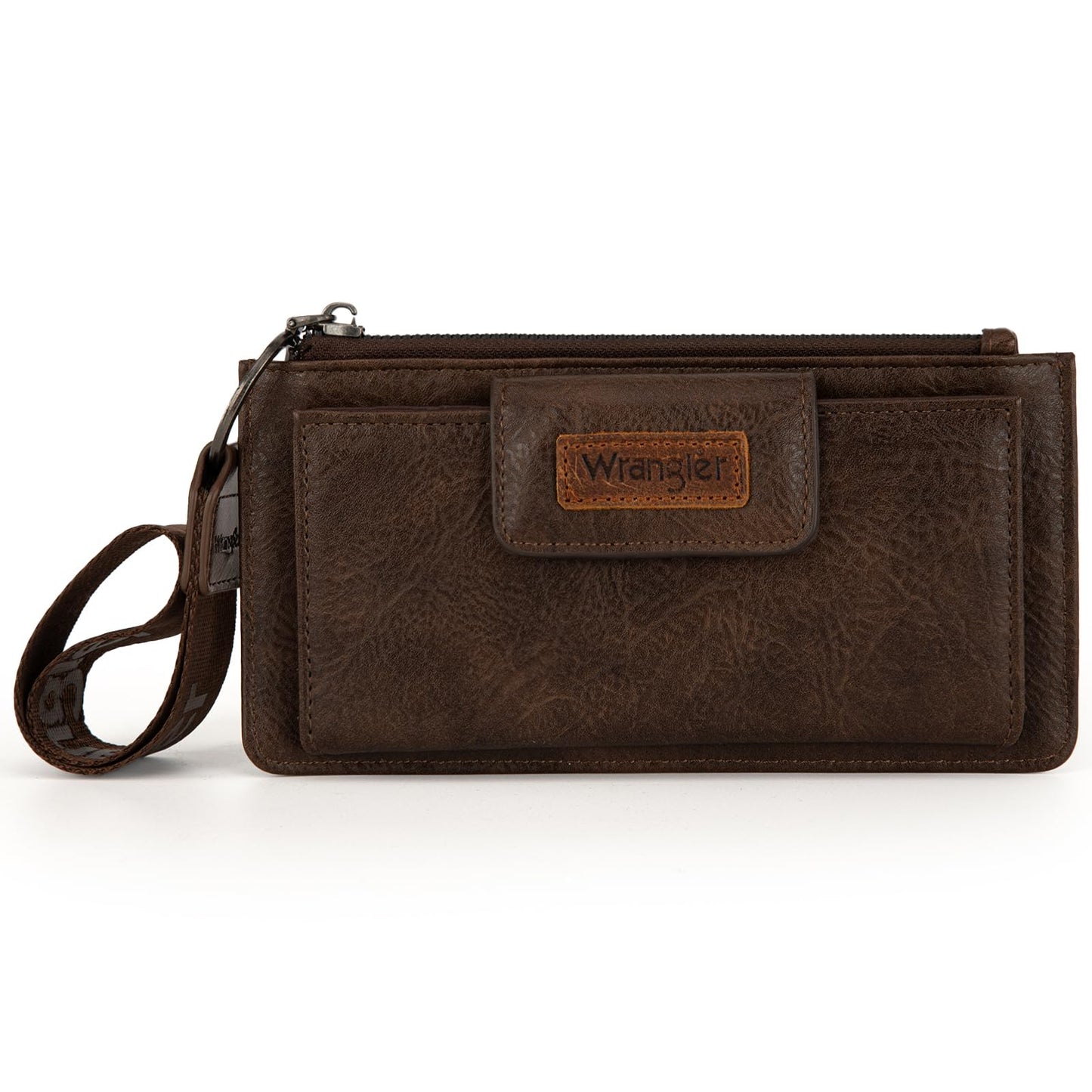 Montana West X Wrangler Minimalist Wallet Women Card Cases & Money Organizers Wristlet with Wallet Large Clutch with Coin Purse Smooth Zipper and Rfid Lining