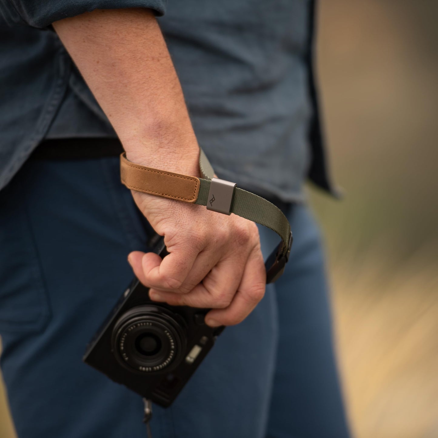Peak Design Cuff Camera Wrist Strap, Sage, Compatible with DSLR, Compact and Point-and-Shoot Cameras, Low Profile, Quick Release and Connection, 200 lb Capacity, Camera Straps for Photographers