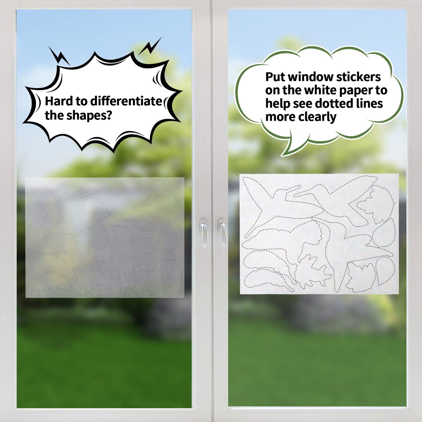 36 Pieces Window Decals for Bird Strikes, Window Clings Prevent Birds from Hitting Windows Suncatcher Stickers(Bird, Butterfly, Feather, Leaf