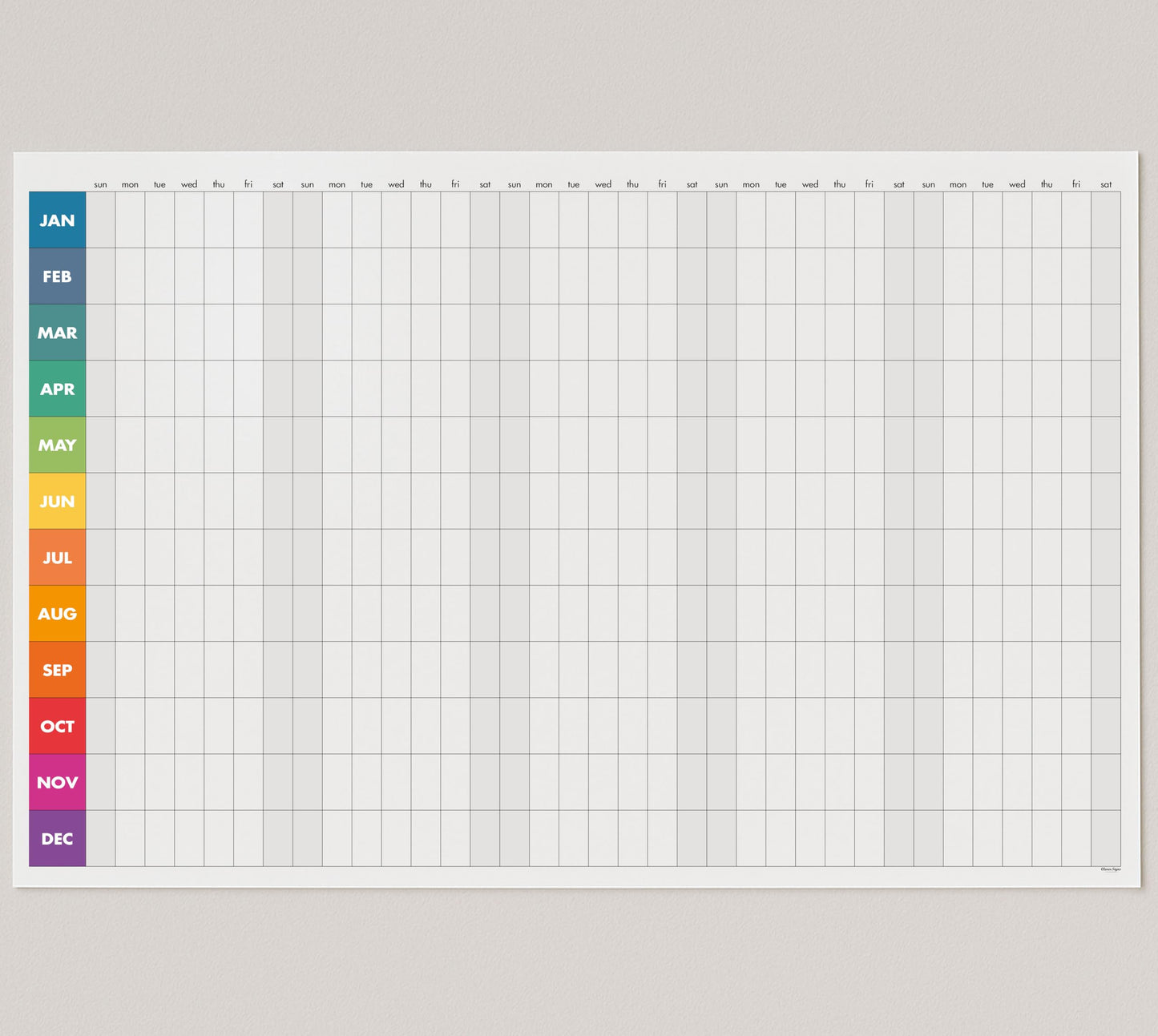Dry Erase Wall Calendar 2026, 27×39 in — Double-Sided Yearly Planner (Dated & Undated), Reusable Write & Wipe, Large Wall Planner for Home, Office, Classroom — Rolled Poster.