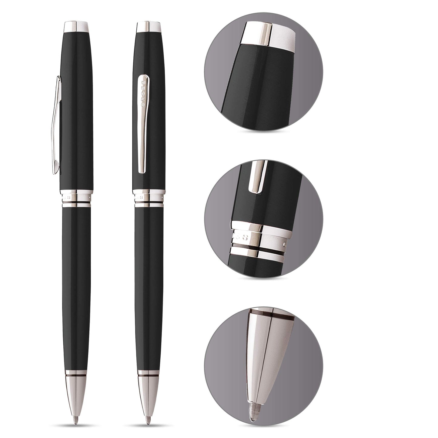 Cross Coventry Pen Ballpoint - Black/Chrome Lacquer