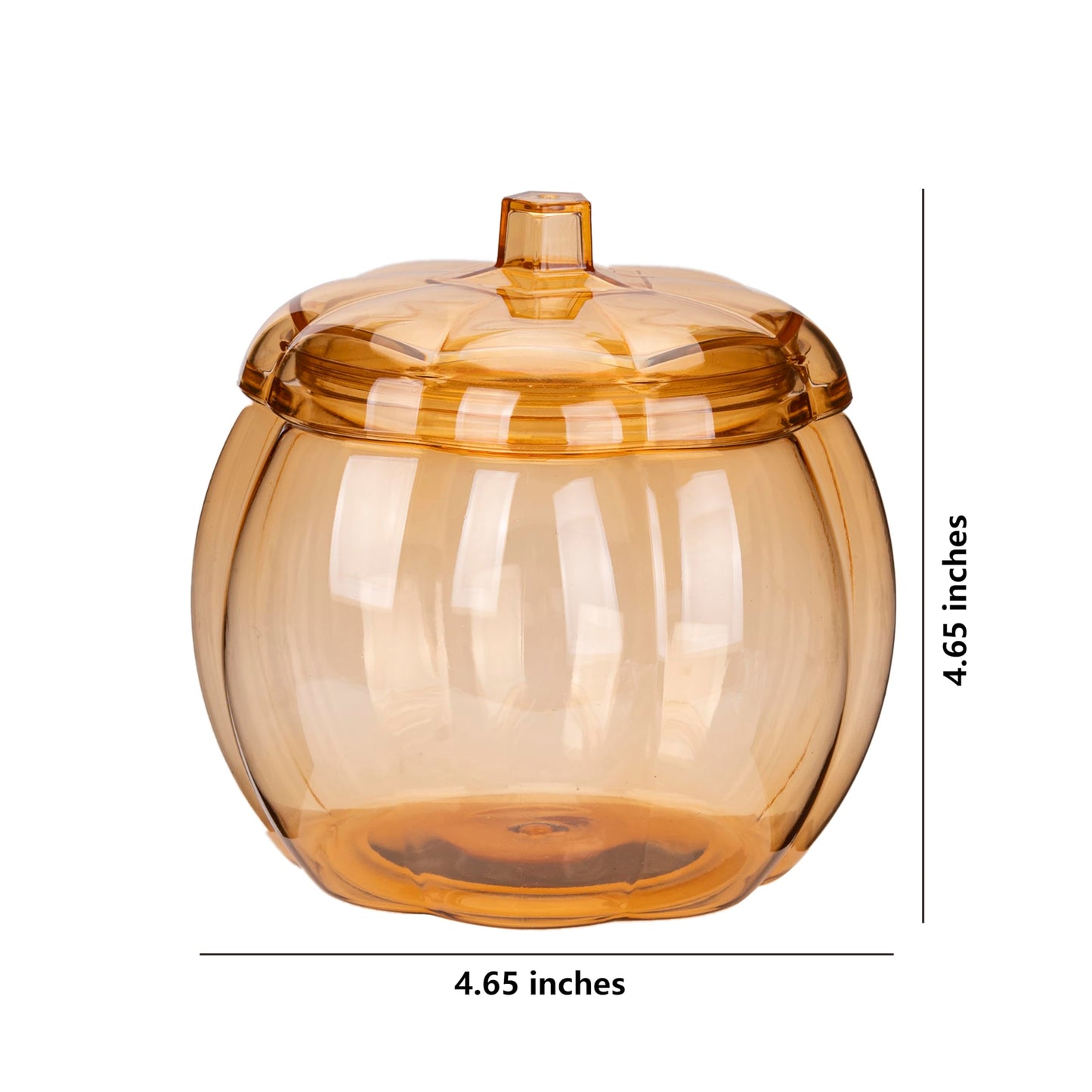 HANZE Large Pumpkin Container, Pumpkin Shaped Candy Toy Jar, Back To School, Teacher Appreciation Gift, Party Ornaments, Halloween, Thanksgiving,Christmas Decor Box - Orange, 2 Pack