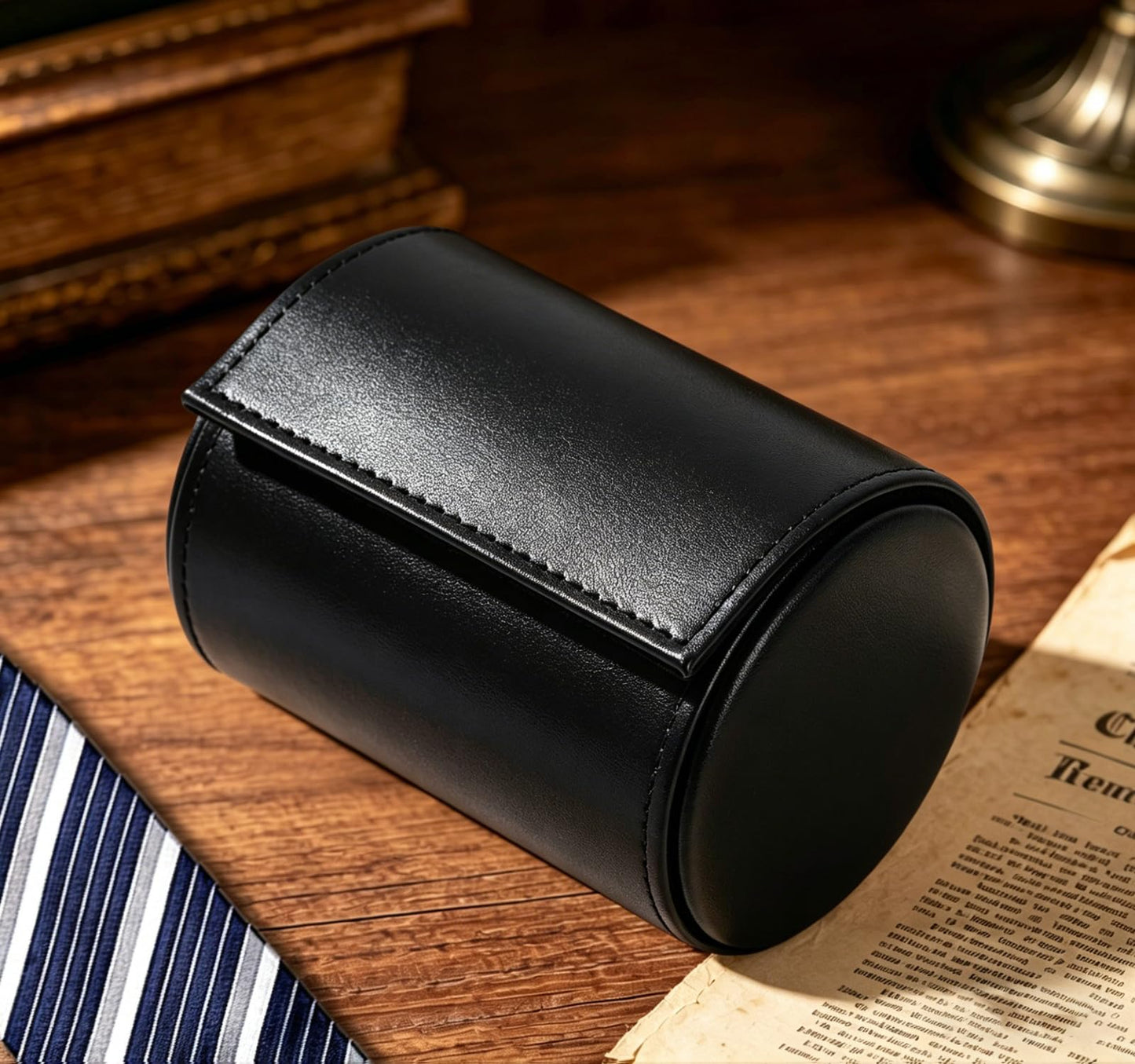 HZJYW Tie Box Travel Case Men's Necktie Gift Box and Bow Tie Storage Travel Gift Box