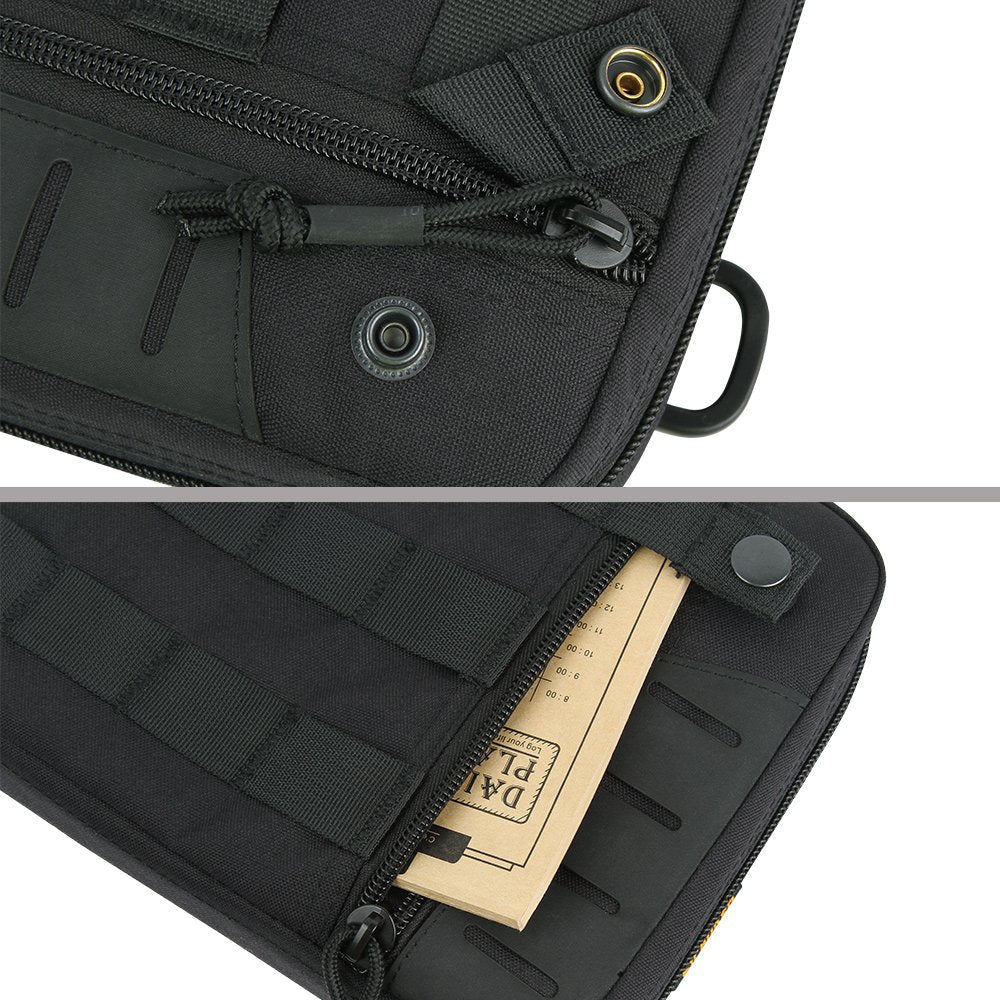 EXCELLENT ELITE SPANKER Molle Admin Pouch Tactical EDC Tool Pouch Military Nylon Holder Modular Utility Organizer Bag(Black)