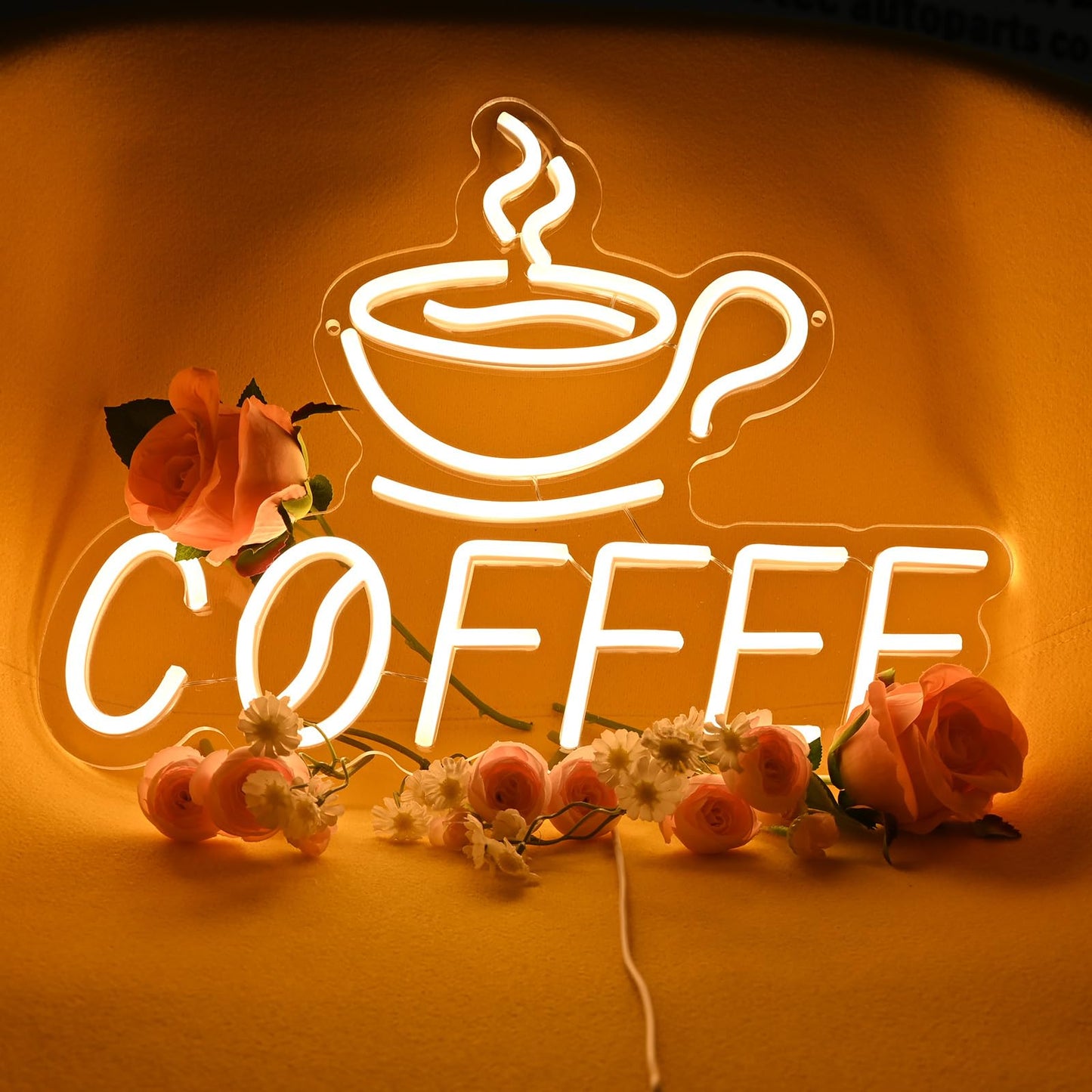 Planzo Coffee Neon Signs Light for Restaurant Coffee Shop Home Cafe Bar Beer Pub Store Ad Window Display Kitchen Bedroom Man Cave Birthday Party Light Up Wall Sign Decor 5V USB