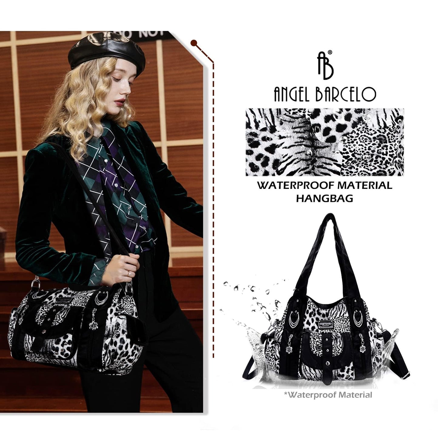 Angel Barcelo Hobo Bag for Women Crossbody Purse and Handbags Shoulder Bags