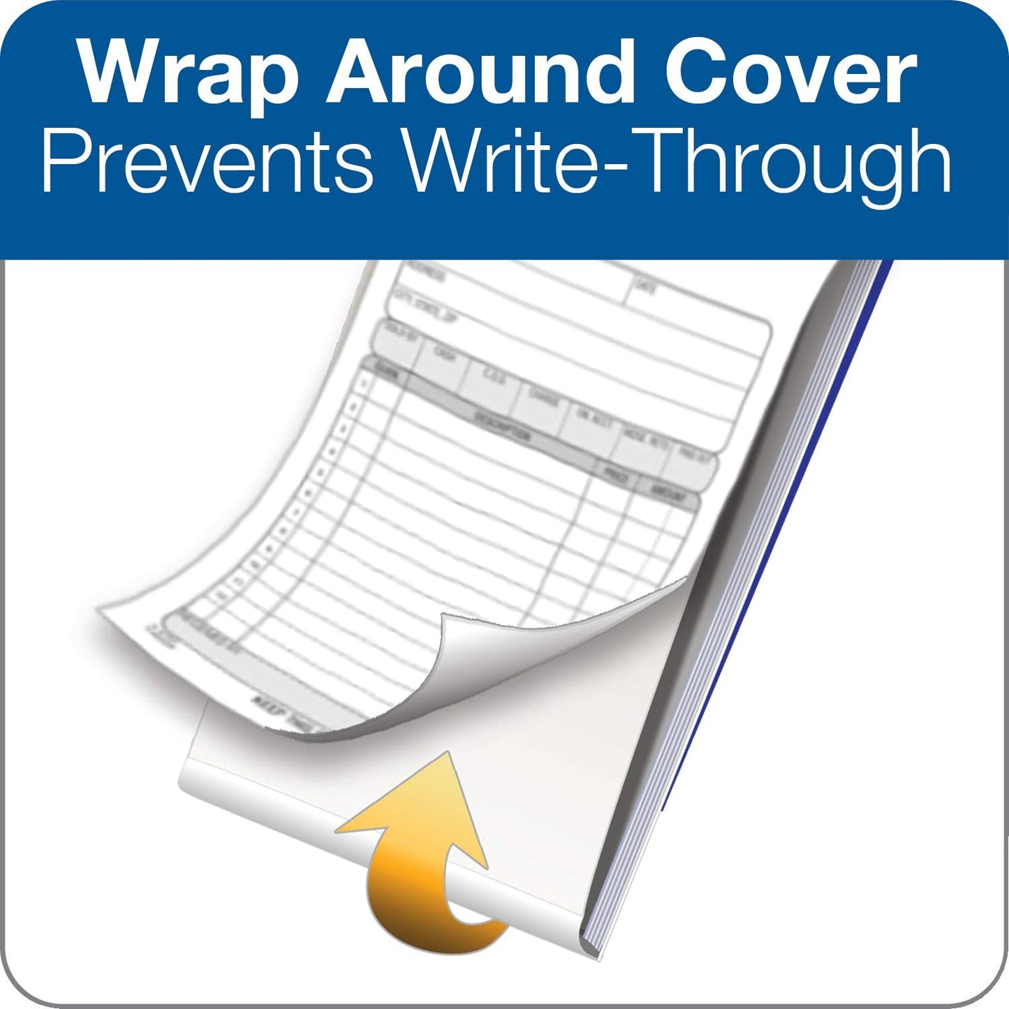 Adams Repair Order Book, 3-Part Carbonless, White/White/White, 5-9/16 x 8-7/16 Inches, 50 Sets (T5084)