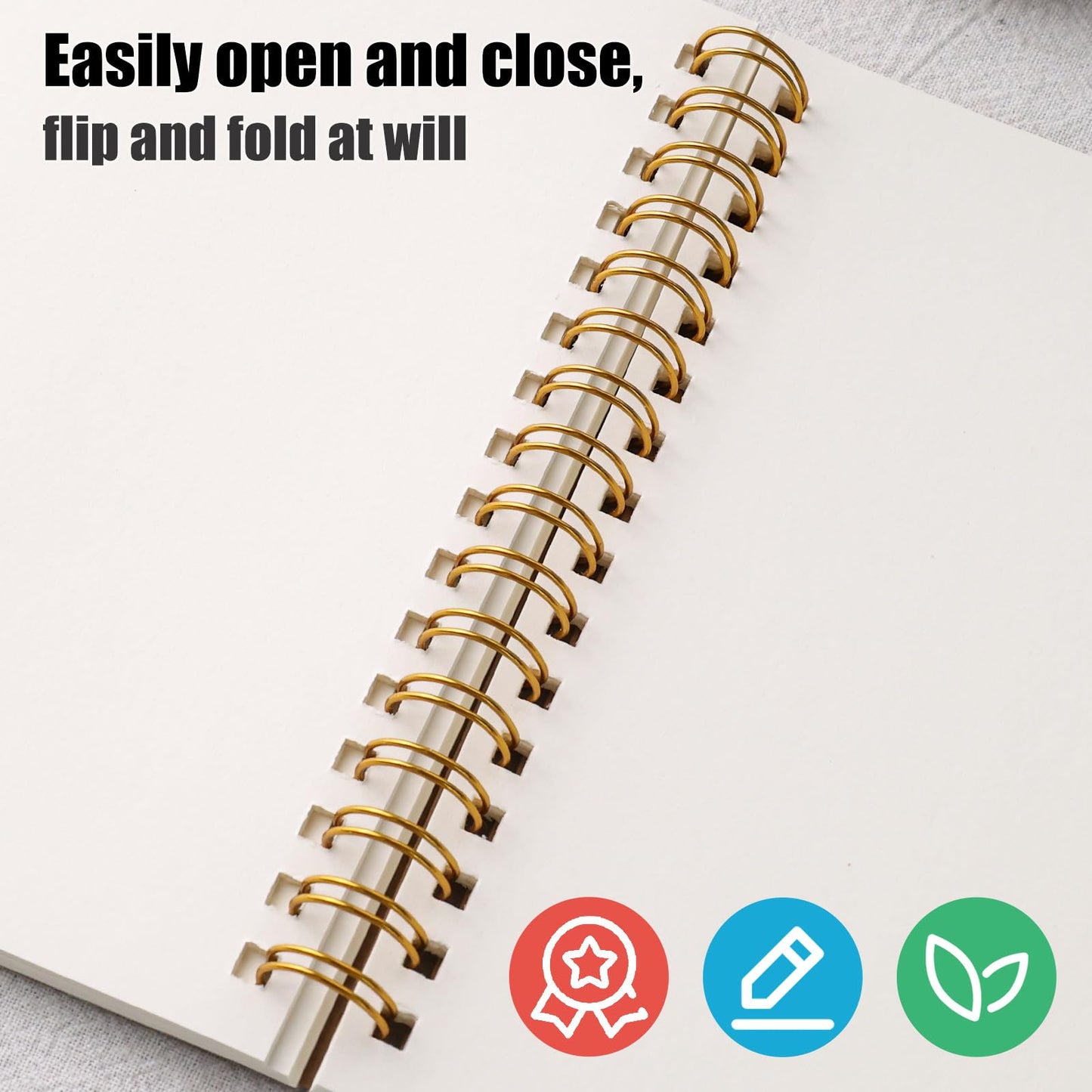 Koogel 4PCS Mini Spiral Notebooks, 4.5x 5.7inch Small Blank Pocket Notebooks Kraft Hardcover Journals Tiny Notepads for School Office Note Taking Supplies, 80 Sheets/160 Pages