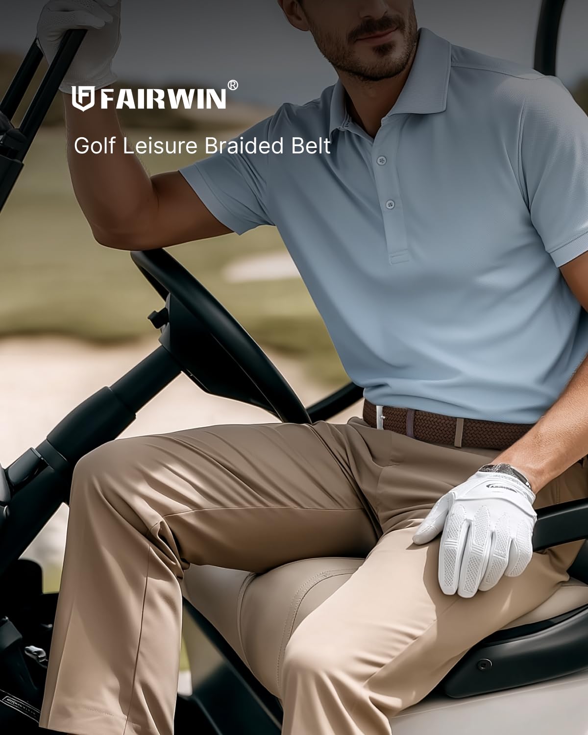 FAIRWIN Mens And Womens Stretchy Belts for Jeans Braided Casual Golf Belt 1 3/8/'' Brown Belts for Men Stretch Nylon Mesh Belt