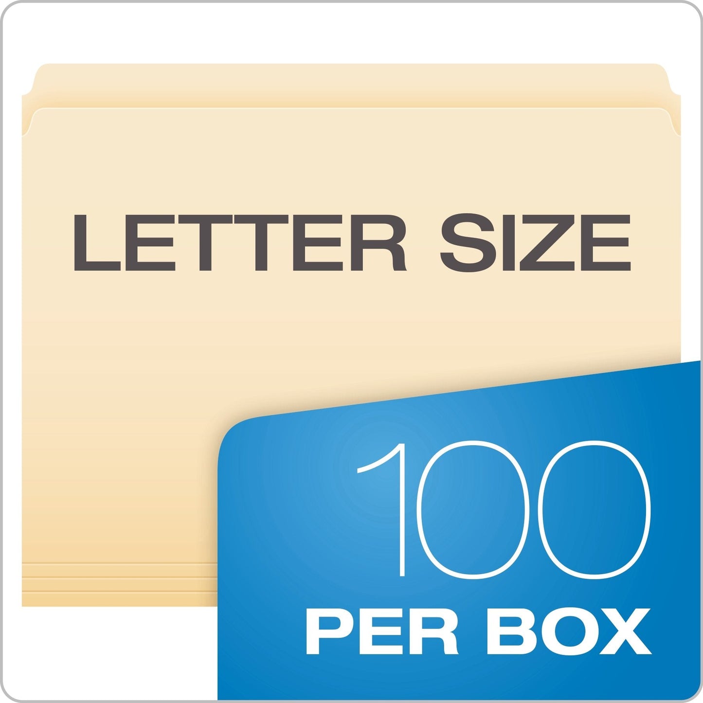 Pendaflex 752 File Folders, Straight Cut, Top Tab, Letter, Manila (Box of 100), Natural