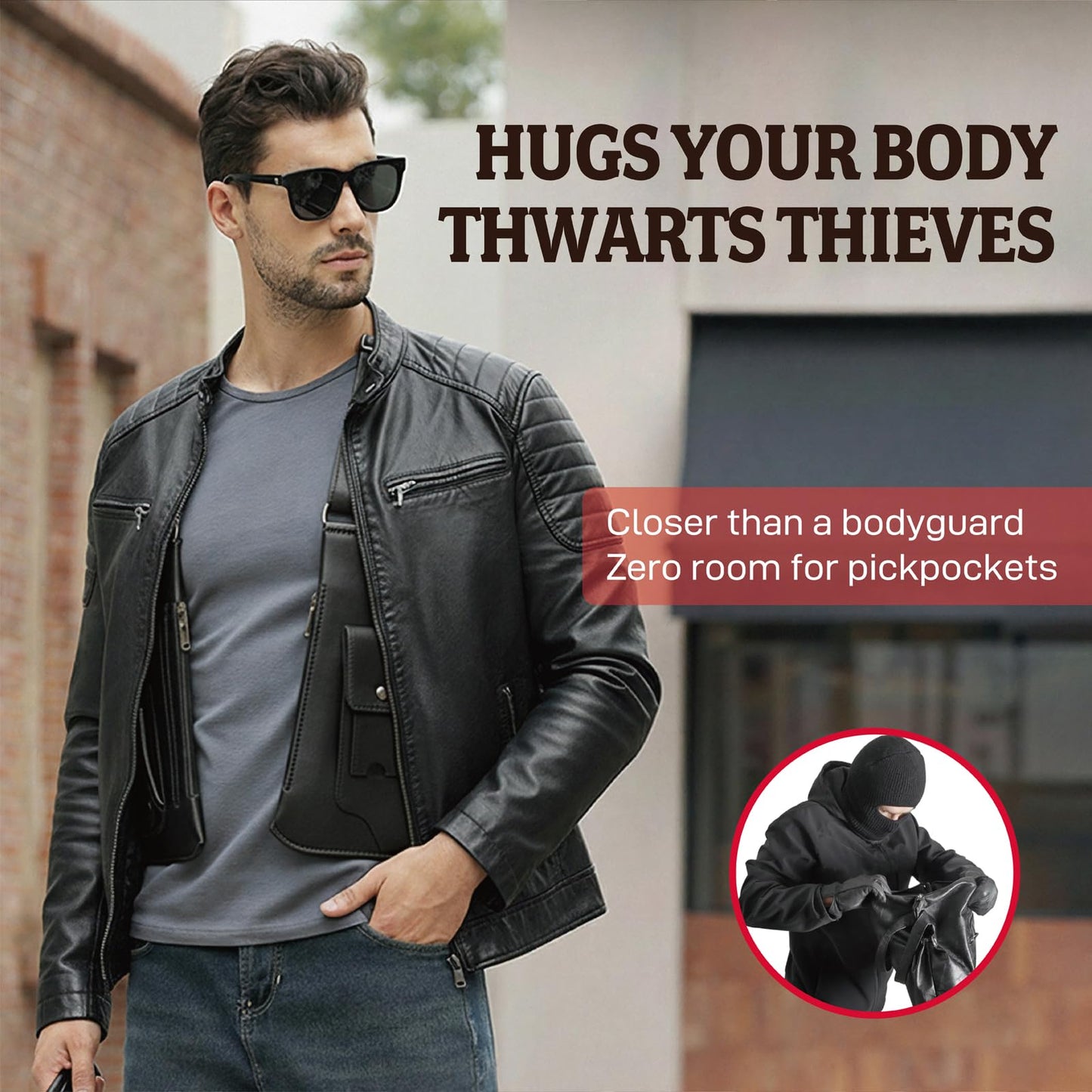 Double Shoulder Armpit Bag,Underarm Shoulder Bag for Men, Anti-Theft Underarm Wallet Pocket Holster Phone Leisure Double Shoulder Pouch,Multi-Purpose Armpit Tactical Bag,Travel Outdoors Easter (Black)
