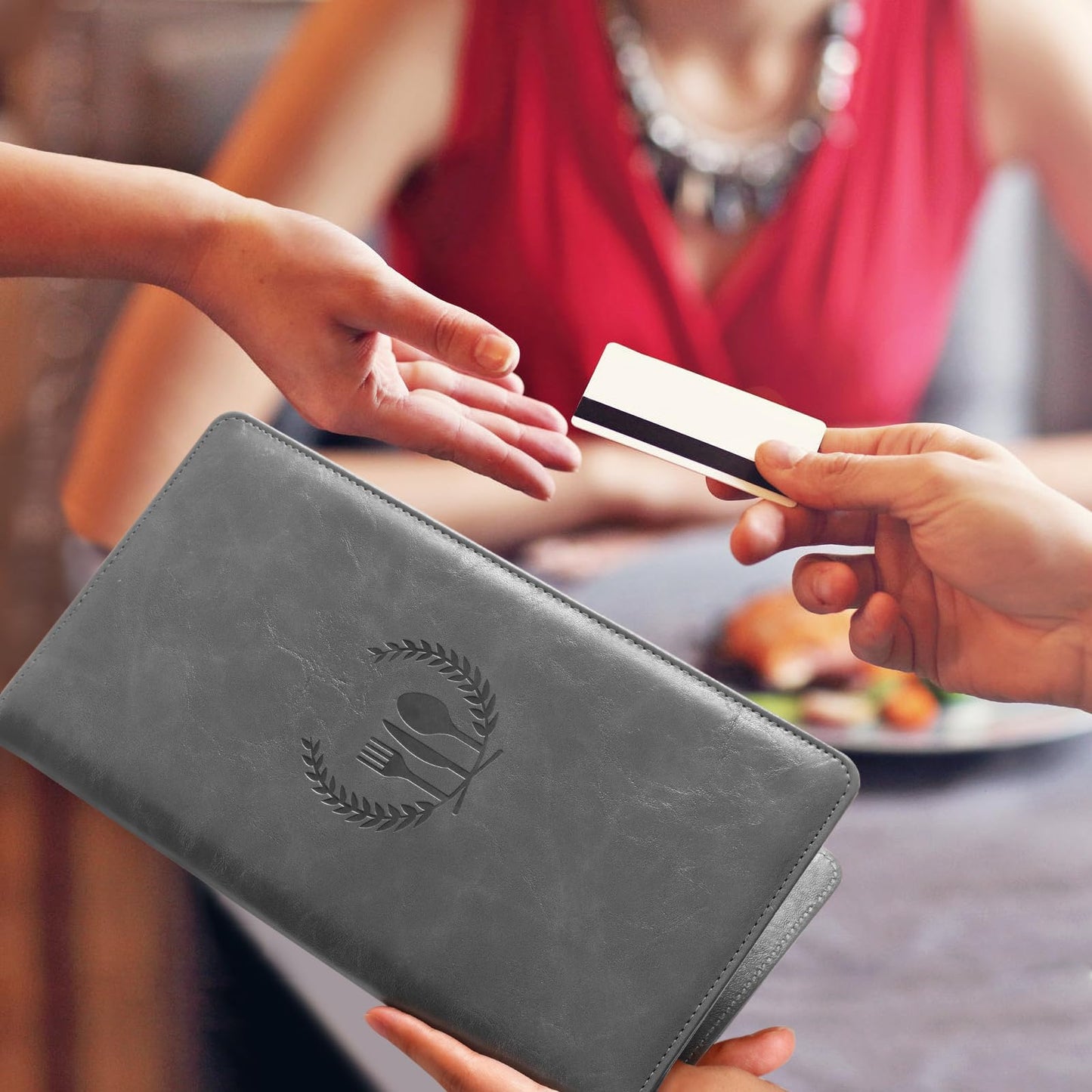 Cobak Restaurant Check Presenters - Customer Check Holder for Restaurants, Restaurant Bill Holder, Gray - 20 Pack
