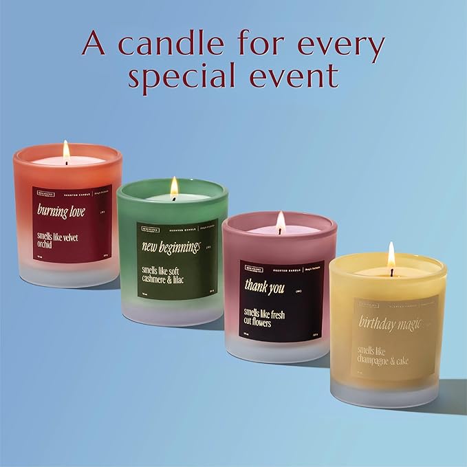 Benevolence LA Thank You Scented Candles | 10 oz, 40-50 Hour Burn, Thank You Gifts for Women, Men Coworkers | Appreciation Gifts for Best Friend | Spring Candles - Smells Like Fresh Cut Flowers