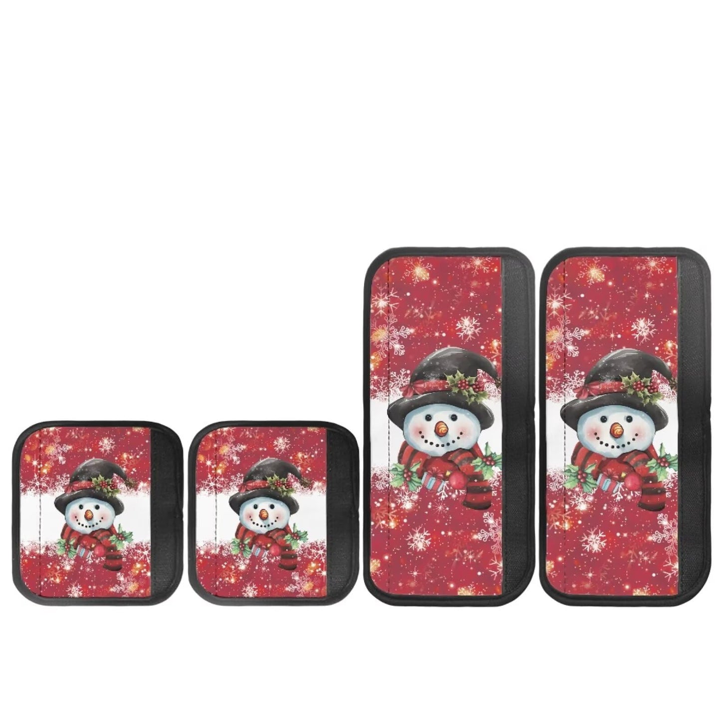 HUISEFOR Christmas 4 Pcs Refrigerator Door Handle Covers Kitchen Appliance Decor Handles Easy to Install Kitchen Appliance Handle Covers for Microwave Oven Stove Gift for Holiday