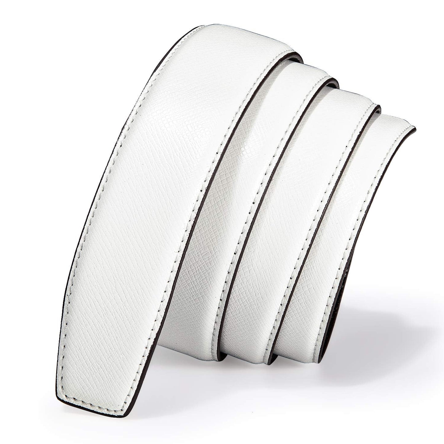 Barry.Wang Mens Ratchet Belt 2 Pack Buckle Gift Set Black Belts Leather Slide White Dragon Strap Adjustable 1 3/8" Wedding Business