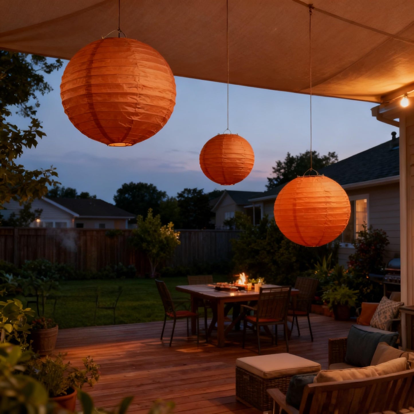 25 Pack Paper Lanterns, Sizes of 4", 6", 8", 10", 12", Hanging Lanterns Decorations Ball Lanterns for Home Decoration, Birthday Party and Wedding Decorations (Coffee)