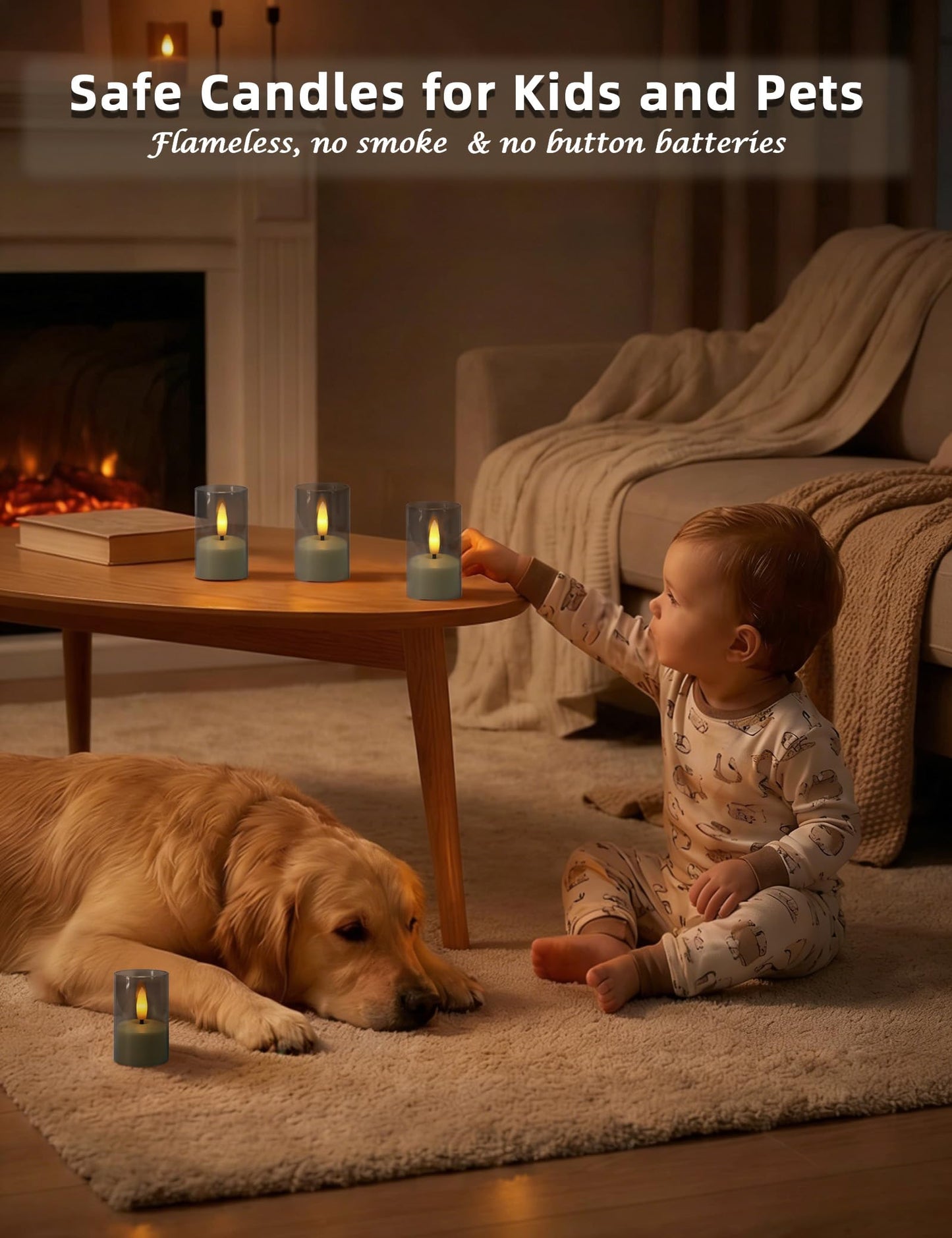 Utwickeln Rechargeable Flameless Tea Light Candles with Remote&2-8H Timer,6-Pack,USB-C,LED Tea Lights for Soccer Fan Party Decor,Home,Wedding Reception,Dinner Party,Living Room & Hotel,Gray Acrylic
