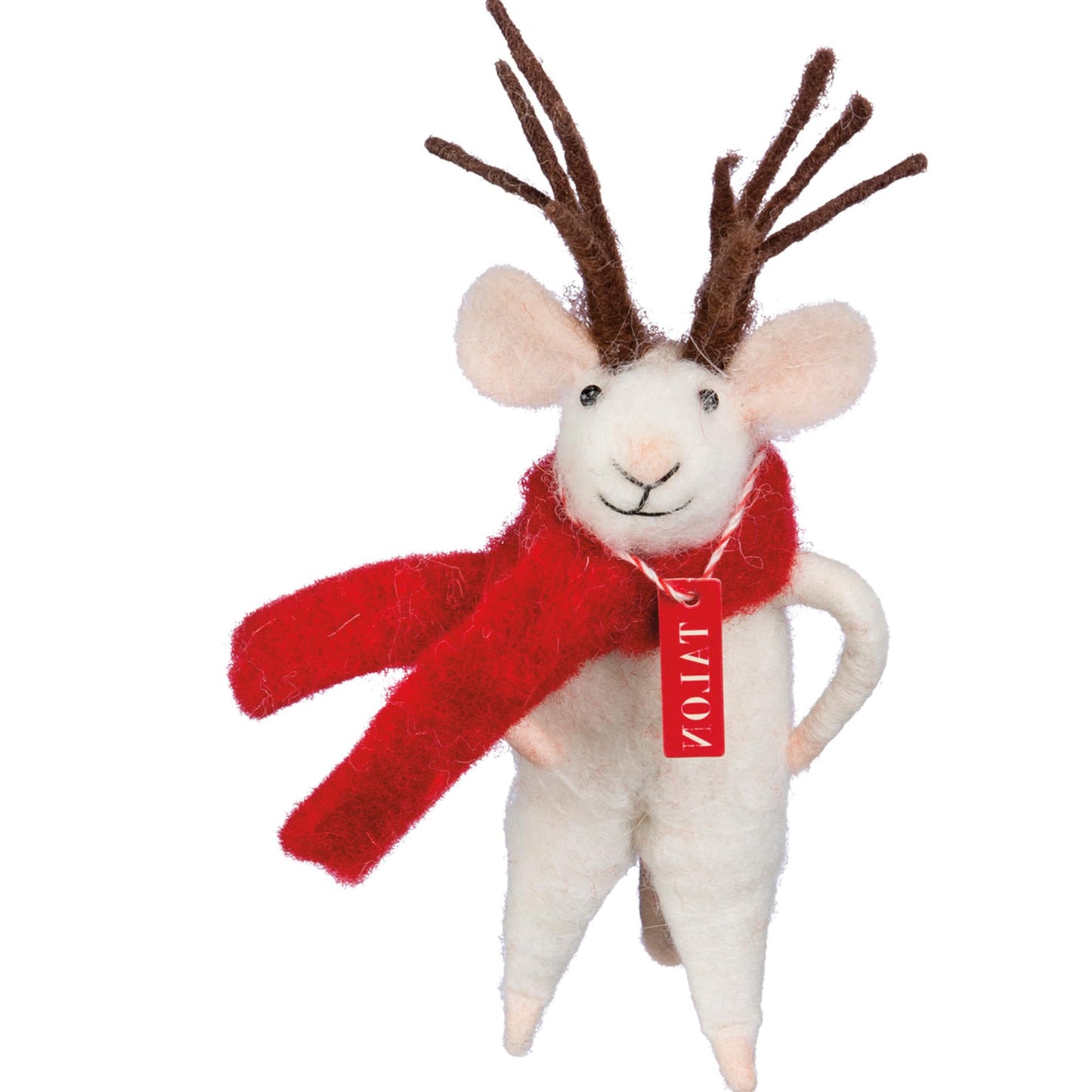 Reindeer Mouse 4" Primitives by Kathy Holiday Decor Ornament or Village Figure