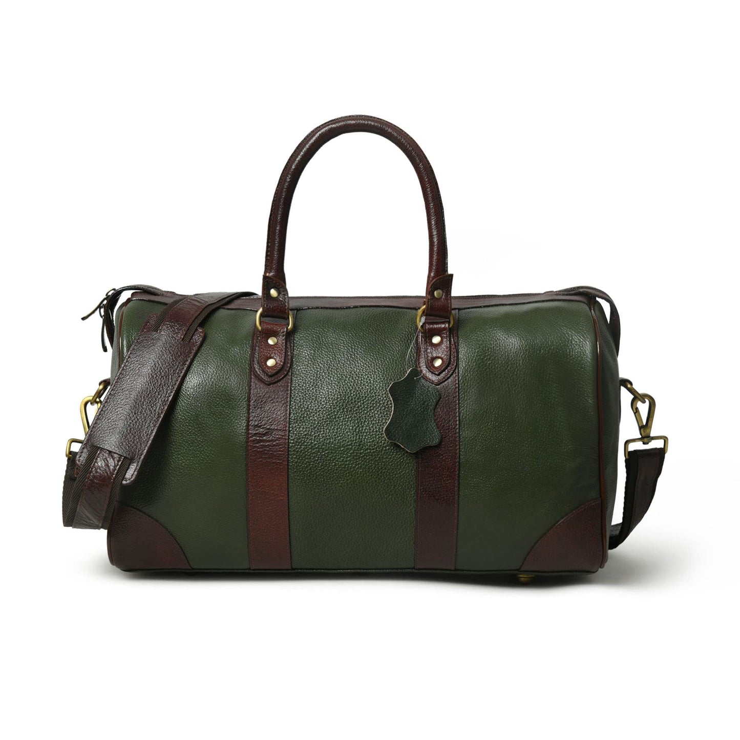 Adyan Leather Duffle Bag Travel Carry on Weekender Luggage Overnight Bags for Women and Men