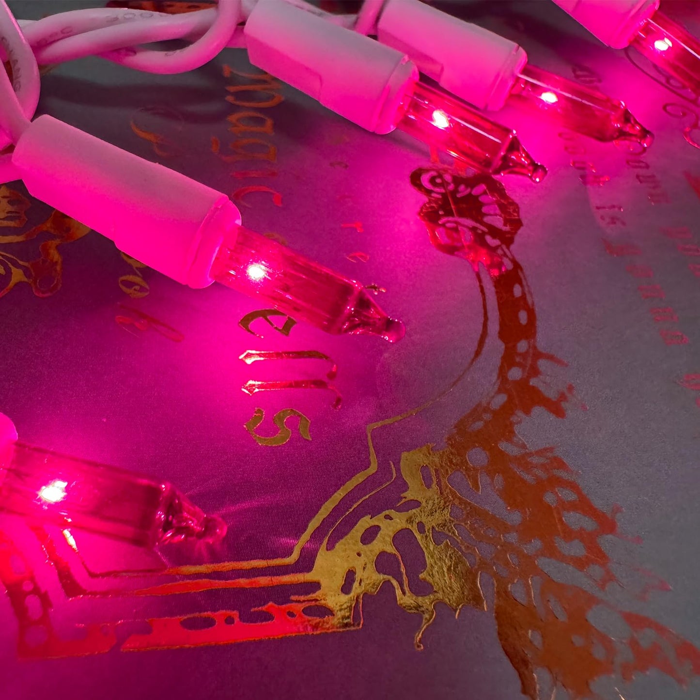 HISHINY Christmas Lights 100 Count Pink Christmas Tree String Lights with White Wire for Outdoor Indoor Christmas Decorations Wedding Decorations Valentines Day Decor,UL Certified (21feet)