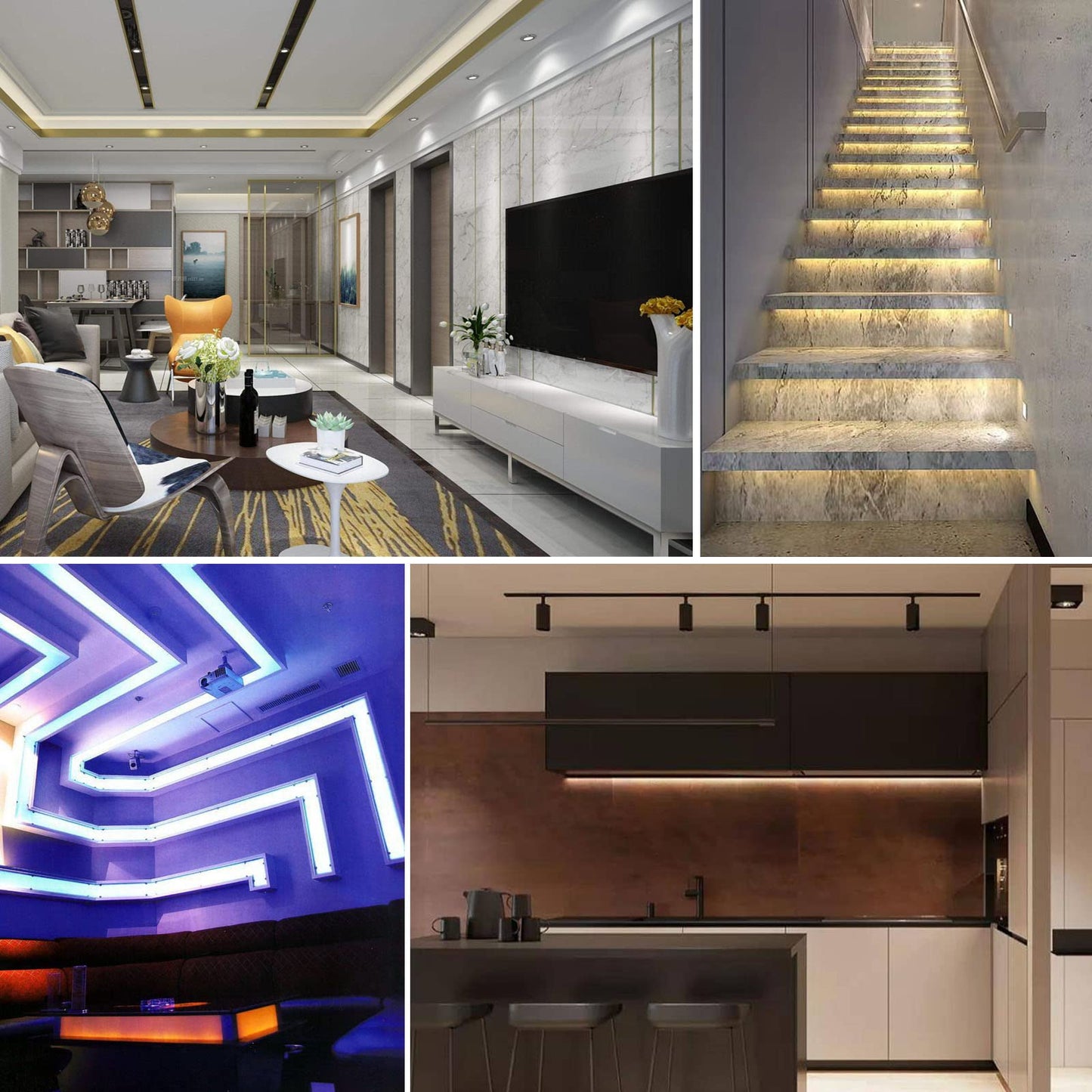 MDee】COB LED Strip Lights 3000K Warm White 16.4ft/5m USB Powered 5V Flexible LED Tape Lights with USB Connector CRI 90+ 800LM/m 320LEDs/m for Indoor and Outdoor Décor(3000K Warm White16.4ft/5m)