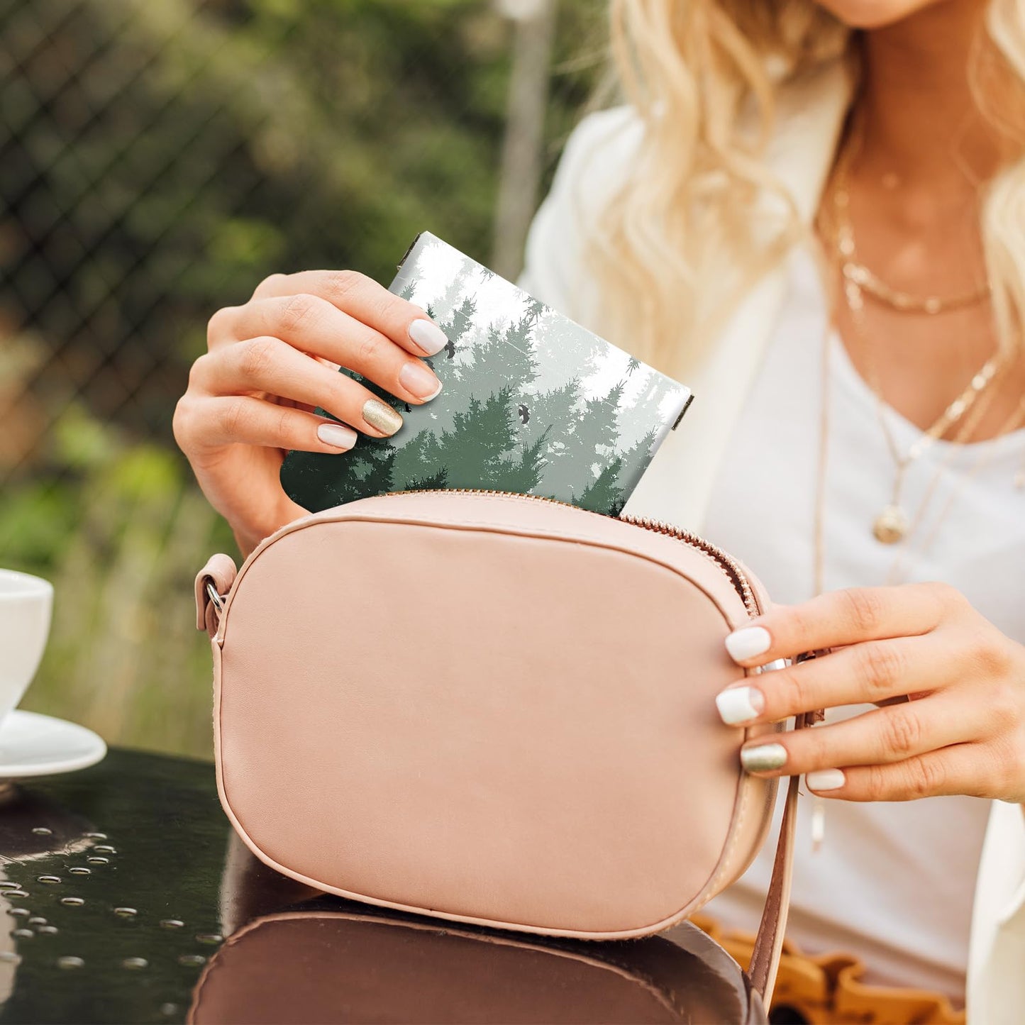 2Pcs PU Leather Small Squeeze Coin Purse Pouch Mini coin Bag Unique And Cute Wallet Cosmetic Bags Change Bag For Women Girls Men (Green Forest L