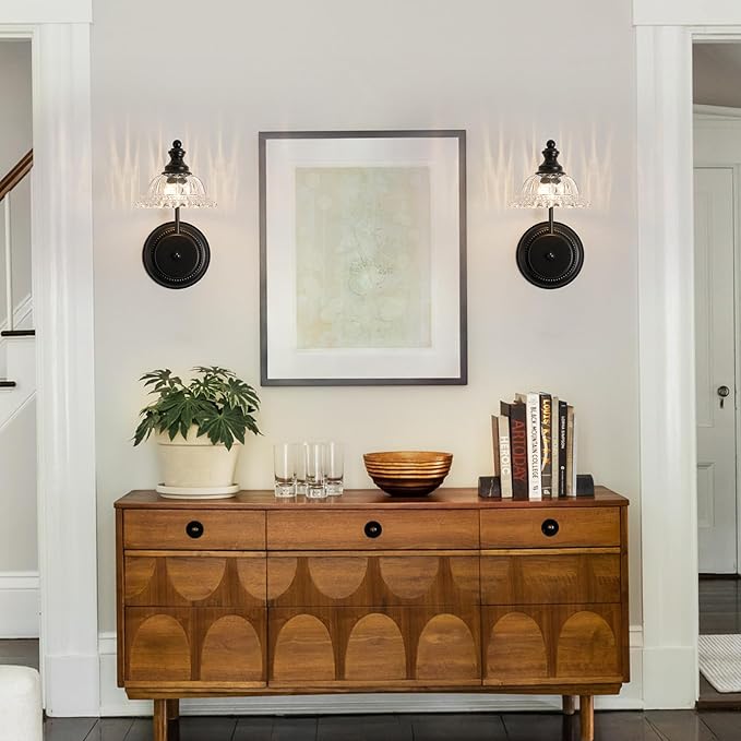 Black Wall Sconces 1 Light Wall Sconce Lights for Living Room