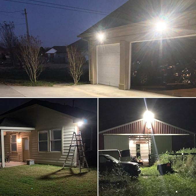 150W LED Outdoor Flood Light Dusk to Dawn, 5000K Daylight 21000Lms AC100-277V 1/2" Adjustable Knuckle Mount,ETL Listed IP65 Waterproof floodlight for Yard Garage