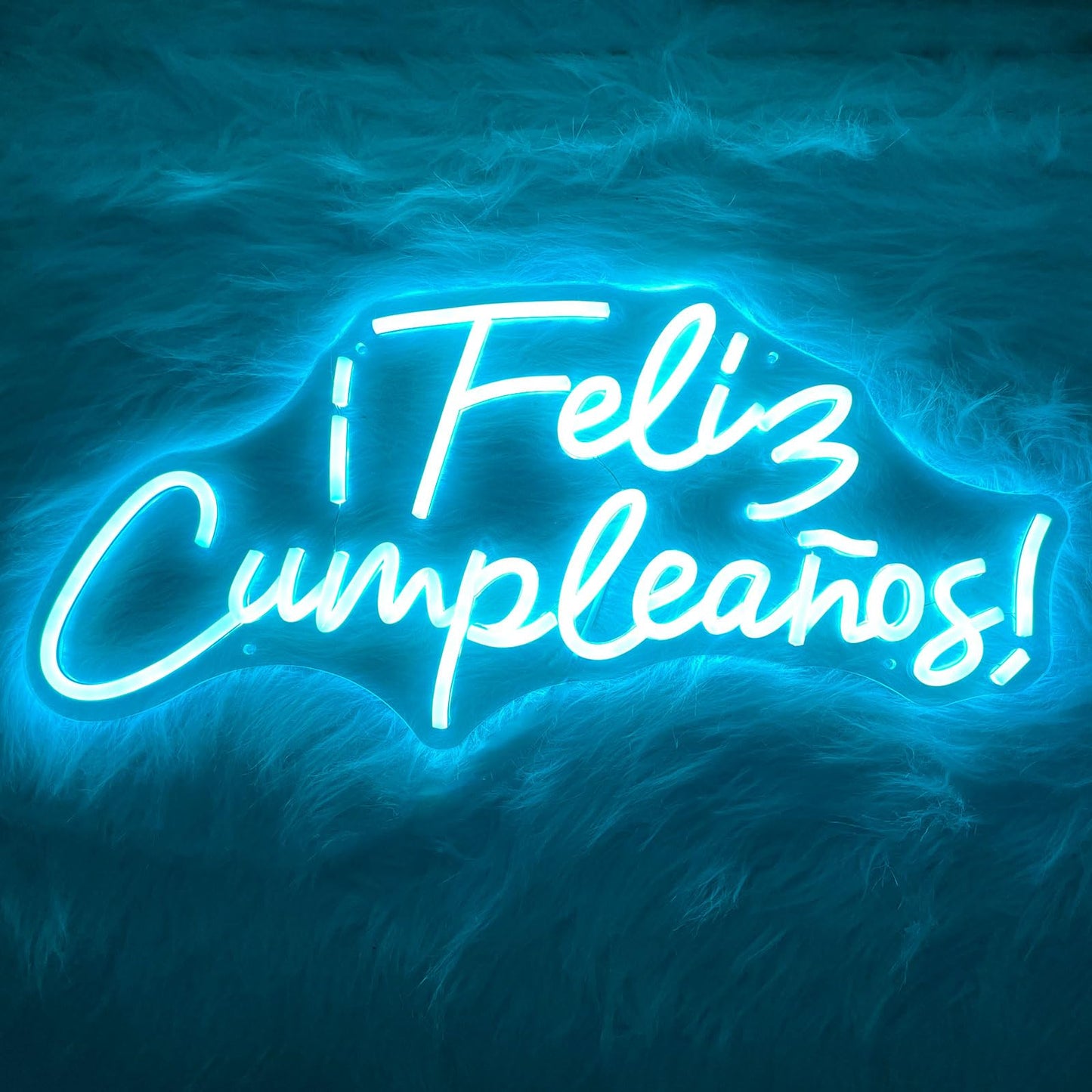Happy Birthday Neon Sign ¡Feliz CumpleañOs Banner Dimmable Larger Happy Birthday Light Up Sign 20.53"X9.44" With Usb Chain Light Modulator,Happy Birthday Led Sign For Backdrop (Ice blue)