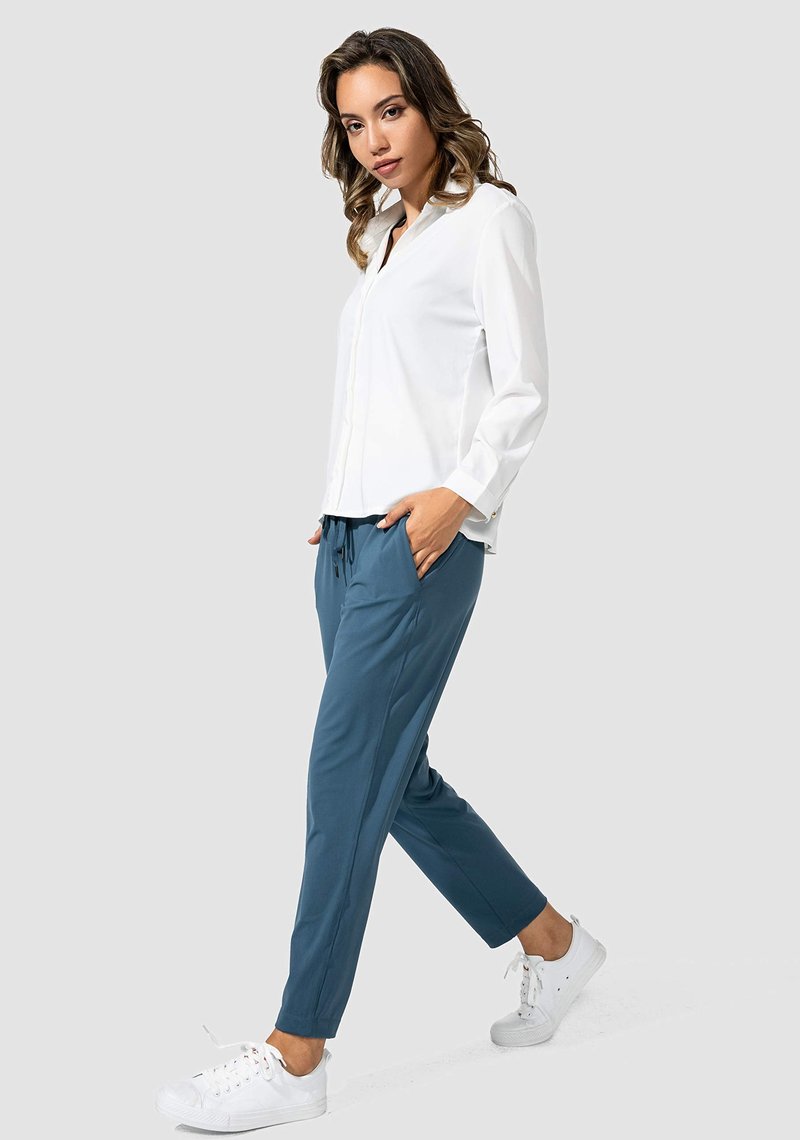 G Gradual Women's Pants with Deep Pockets 7/8 Stretch Sweatpants for Women Athletic, Golf, Lounge, Work (Indigo, XX-Large)
