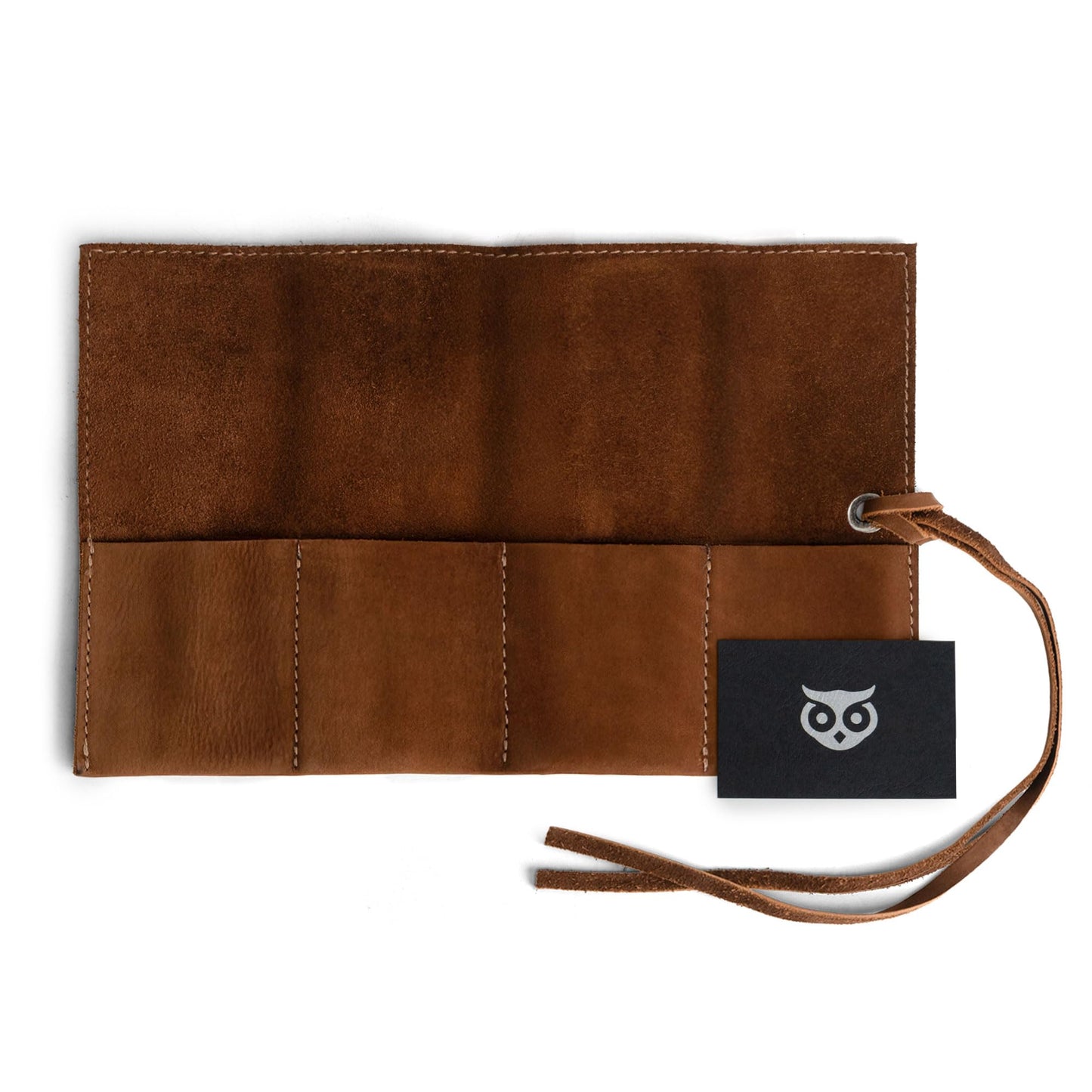 Hide & Drink, Leather Watch Roll Organizer Handmade from Full Grain Leather, Holds Up to 4 Watches, Easy Carry On Watchlover Storage (Swayze Suede)