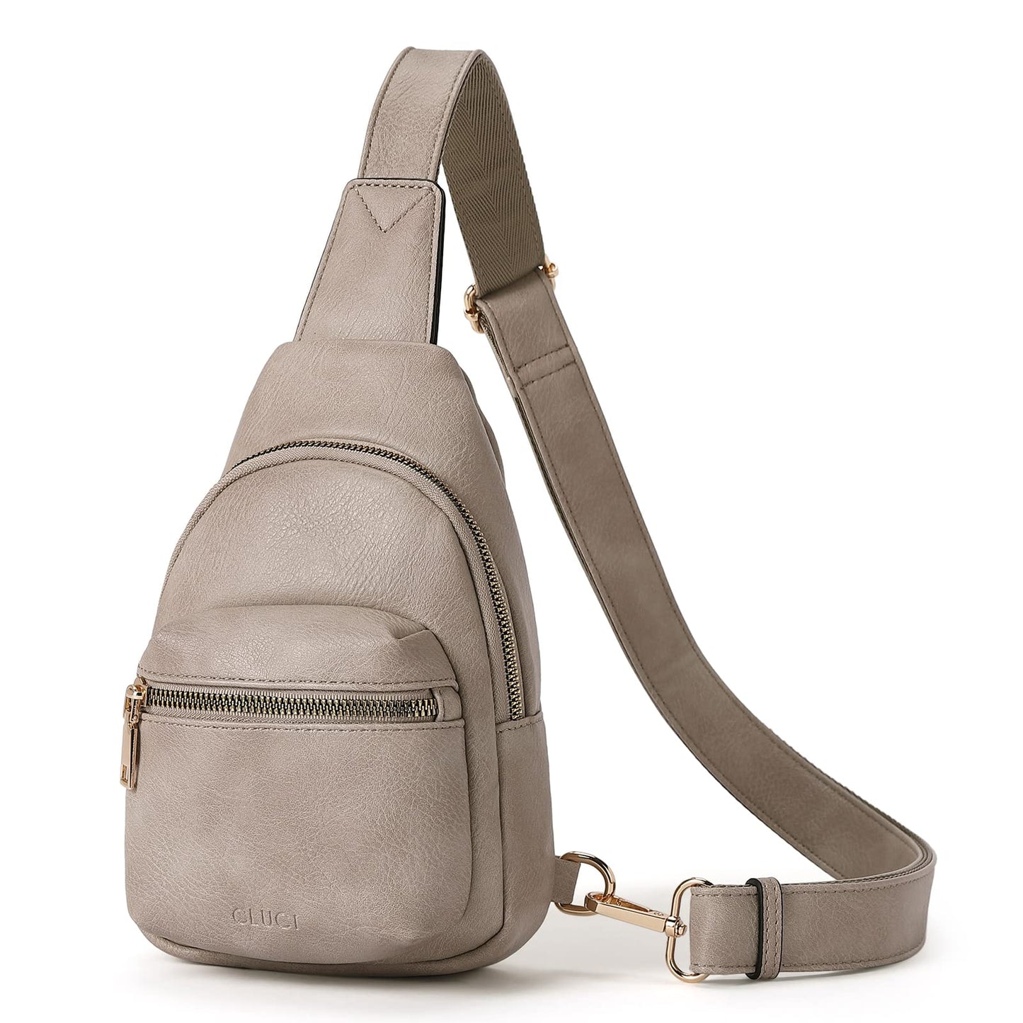 CLUCI Small Sling Bag for Women, Leather Crossbody Fanny Packs Trendy, Women's Chest Bag