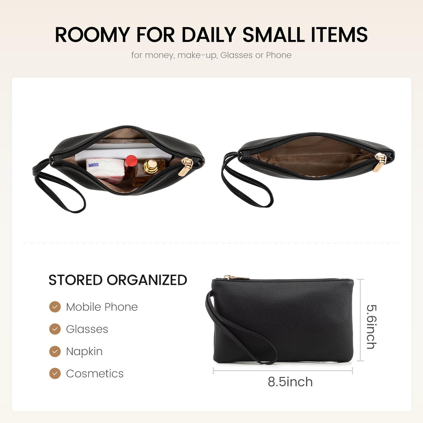 LOVEVOOK Laptop Tote for Women - 15.6 Inch Faux Leather Laptop Bag with Clutch, Large Capacity Office Purse Computer Briefcase for Casual Business Travel,Apricot