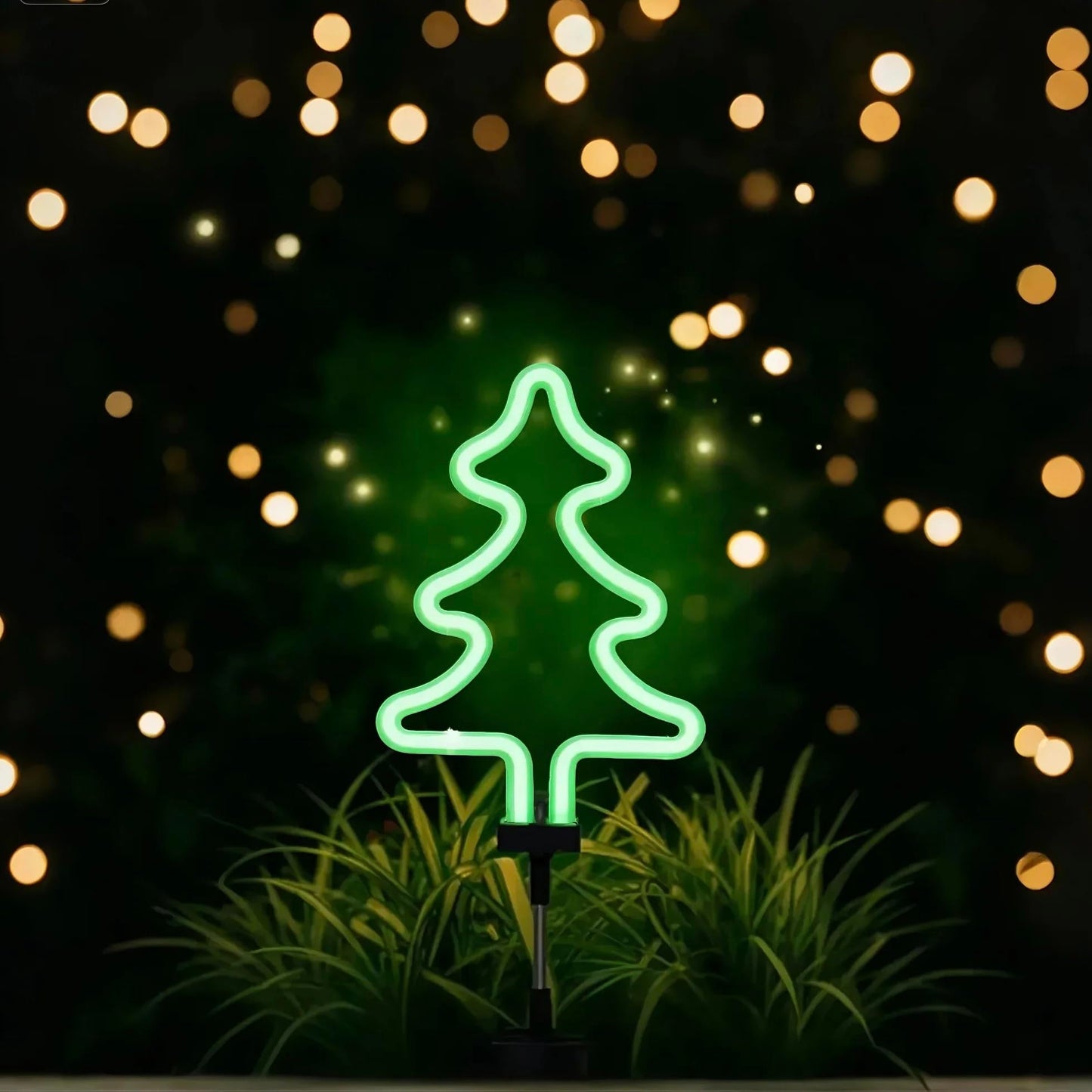 Solar Garden Stake Lights, Waterproof Landscape Light, Solar Landscape Path Lights, Neon Lights, Outdoor Decor for Garden, Yard, Lawn, Pathway, Patio, Backyard (Christmas Tree)