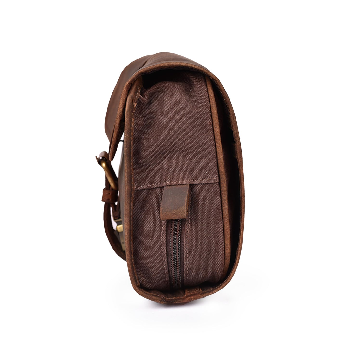 LEATHER VILLAGE Hanging Genuine Leather Toiletry Bag for Men – Handcrafted Vintage Travel Dopp Kit with Waterproof Lining, Shaving Organizer and Shower Bathroom Essentials Case - Brown