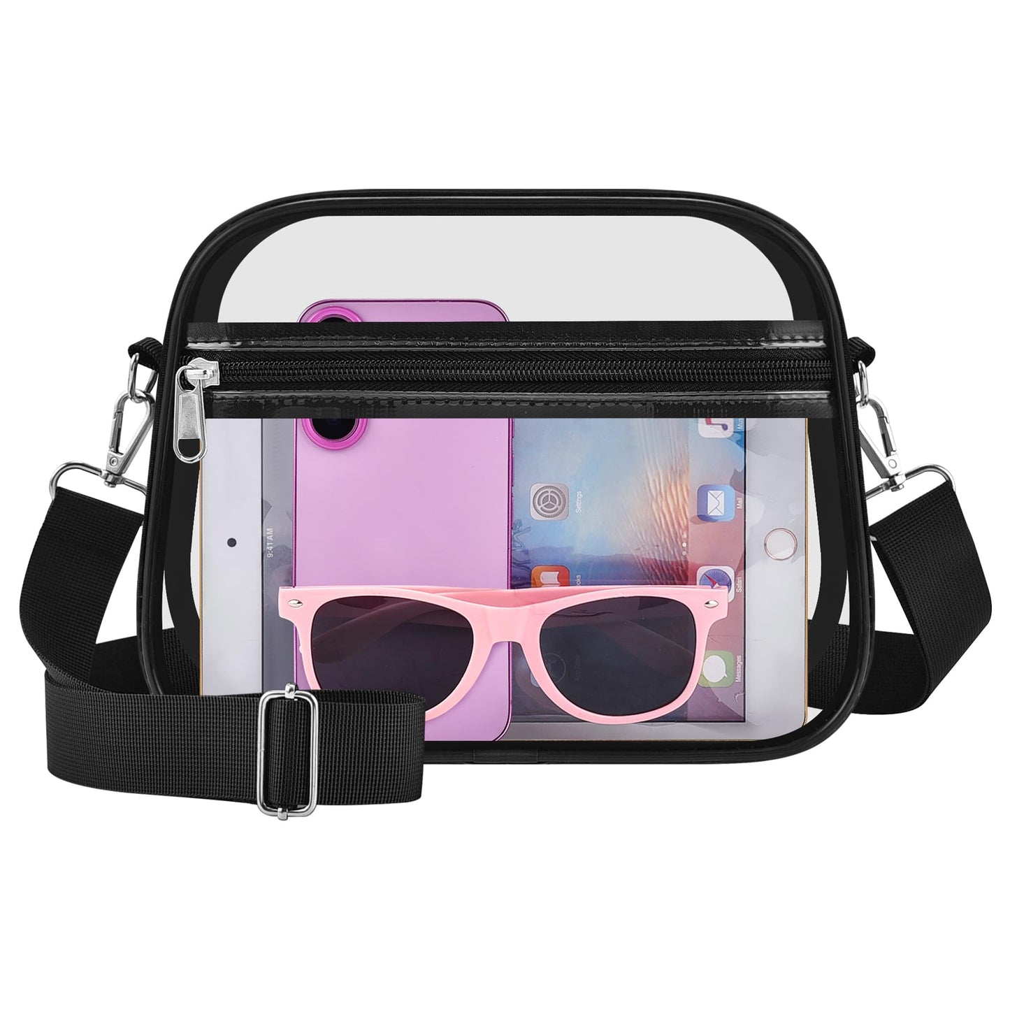 Oraben Clear Bag for Stadium Events, Clear Women's Satchel Handbags Stadium Approved,Small Clear Crossbody Purse Transparent Concert Bag with Adjustable