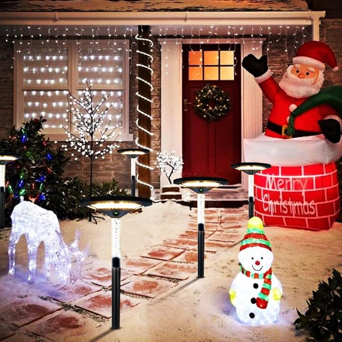 LED Garden Solar Pathway Lights,Outdoor Motion Sensor Landscape Lights for Garden Lighting, IP65 Waterproof Solar Spotlight for Yard