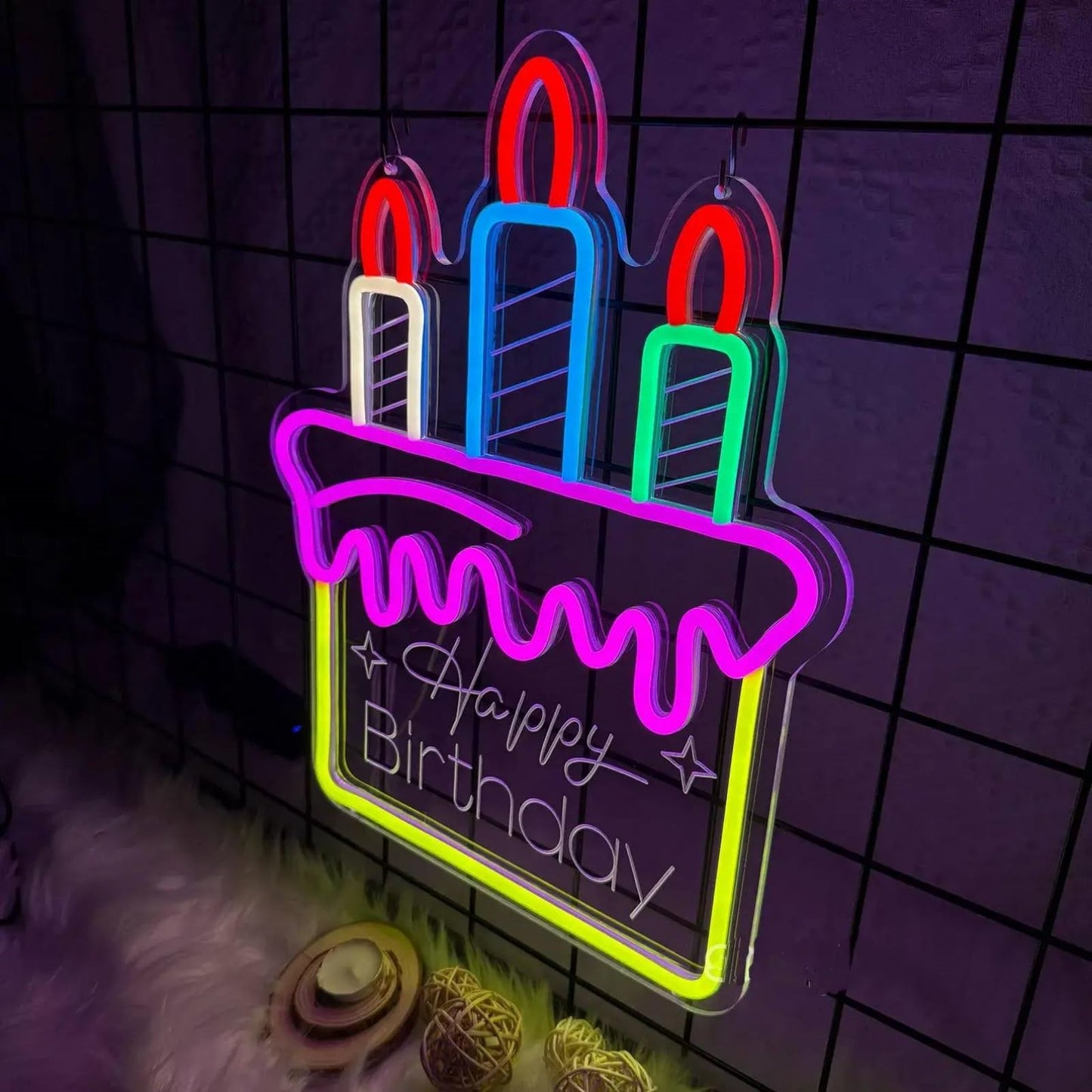 Ulalaza LED Neon Sign Night Light for Wall Party Décor Bedroom Room Bar Wedding Home Birthday Art Decoration Christmas with USB Chain Light modulator 5v 16.5''*9.1''