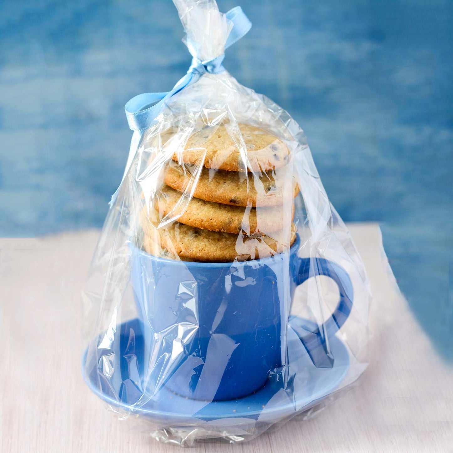 Morepack Cellophane Treat Bags, 200 PCS Clear Cellophane Gift Bags with Twist Ties (8"x12")