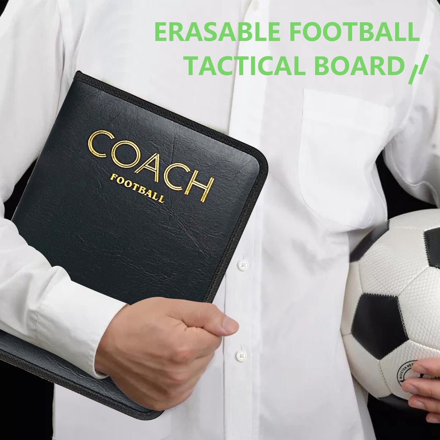 RoseFlower Soccer Coaching Board, Magnetic Soccer Tactics Strategy Board, Erasable Coaches Clipboard with Magnets and Marker Pen, Coach Training Equipment for Teaching and Game Plan