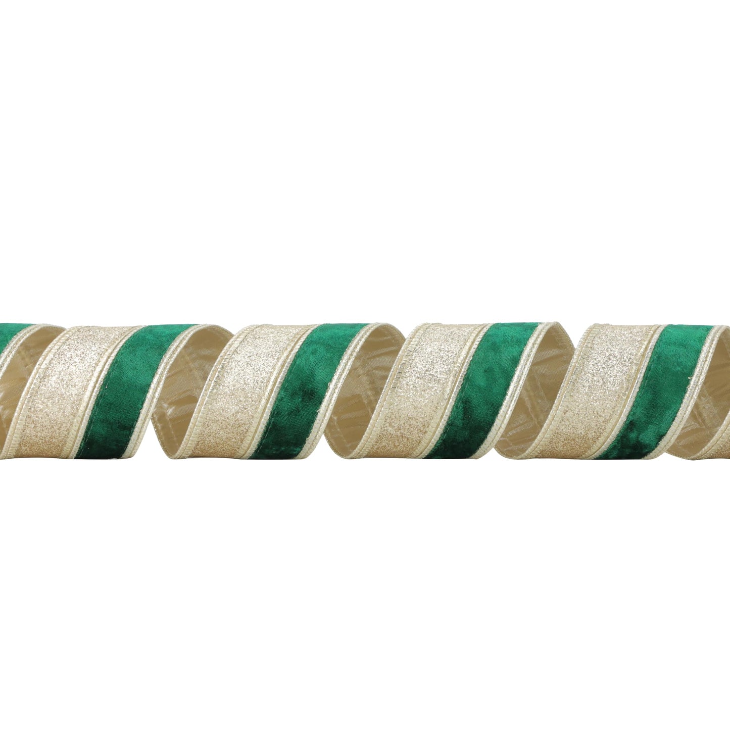 DINDOSAL Green Velvet Wired Ribbon, 2.5 Inch x 10 Yards