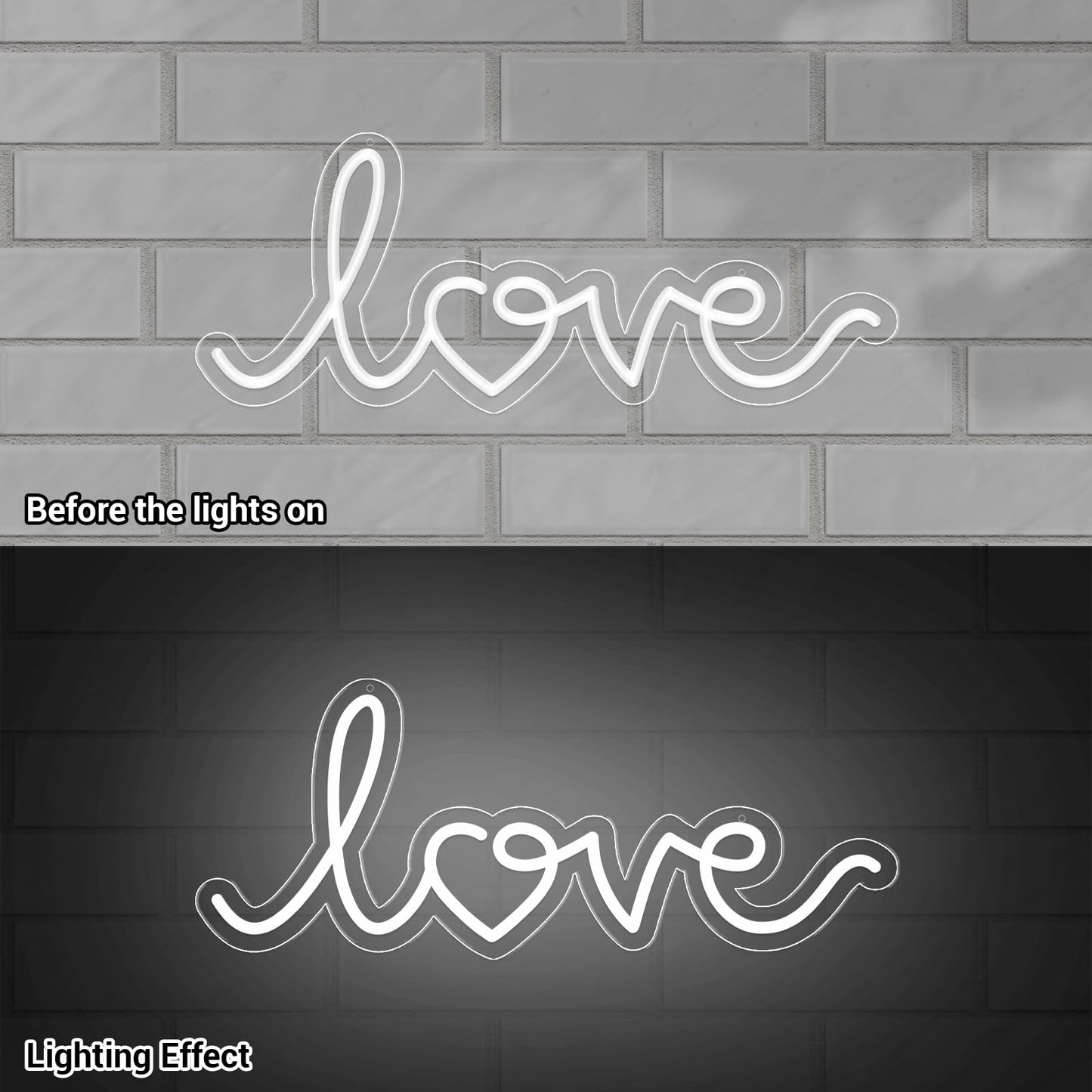 LMHSE You're Like Really Pretty Neon Sign, LED Neon Signs for Wall Decor Dimmable Aesthetic Room Decor for Teen Girl, Party, Bedroom, Wedding Decor, Gifts for Birthday, Christmas (LOVE-White)