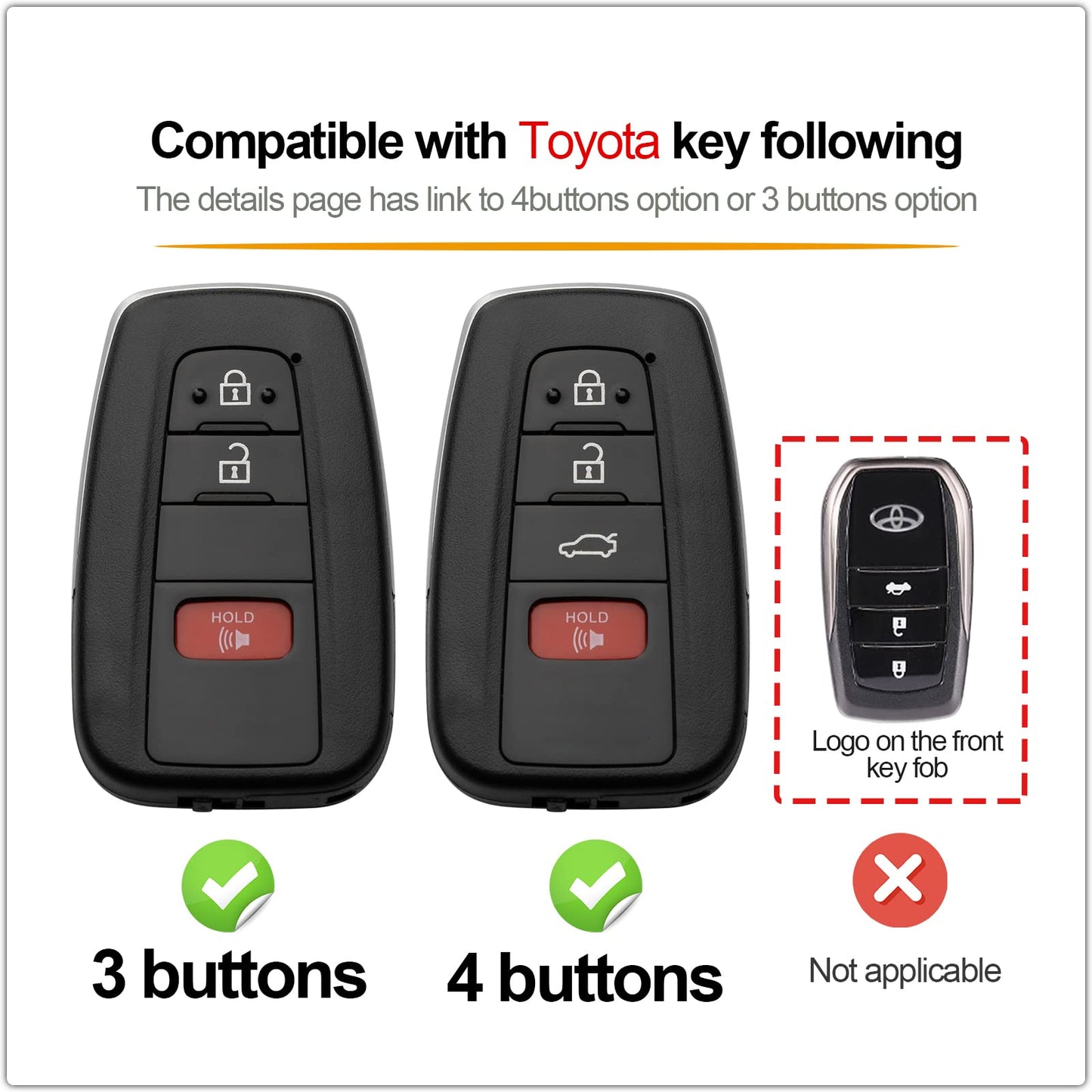 Smyfob for Toyota Key fob Cover Leather car Key case Avalon Camry TRD Corolla Highlander Prius Prime RAV4 Prime CHR Accessories
