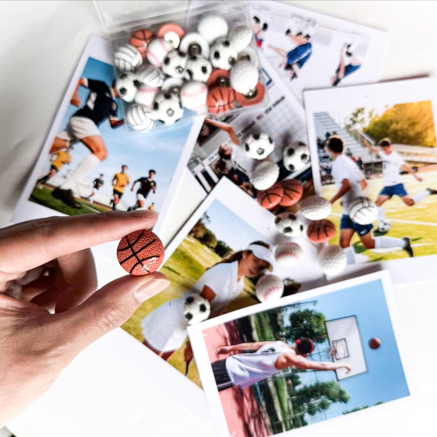Push Pins for Wall,25Pcs Sports Decorative Push Pins, Thumb Tacks for Bulletin Board, Photos Wall & Maps, Desk Decor for School Offices (Soccer)
