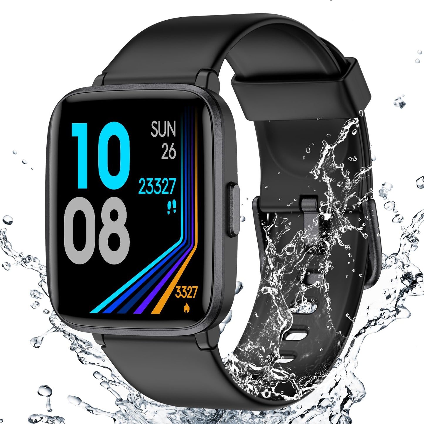 LIVIKEY Fitness Tracker Watch with Heart Rate Monitor, Activity Tracker with Pedometer, Sleep Monitor, Calories & Step Counter, IP68 Waterproof Smart Watches for Women Men Fitness Watch for Sports