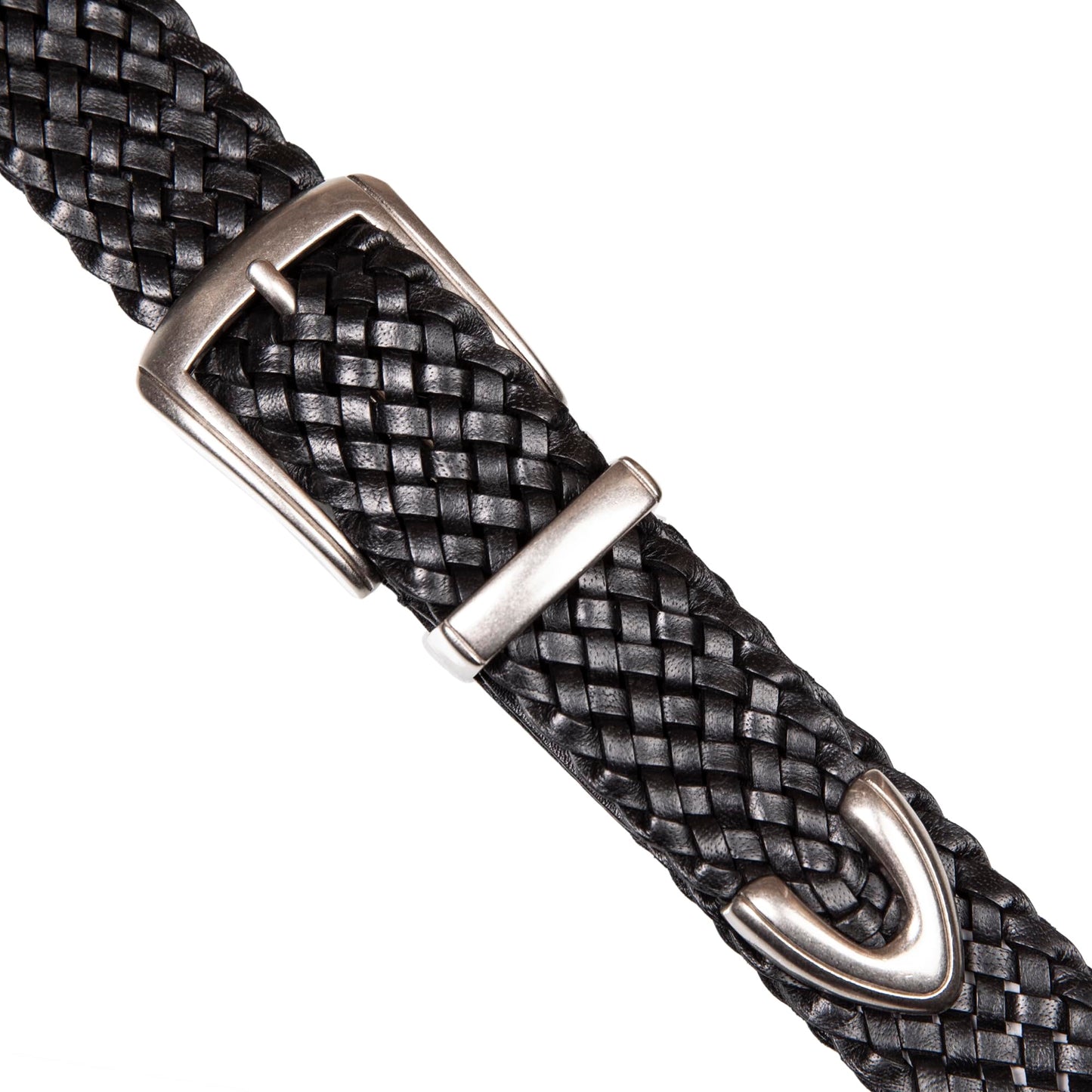 Lucky Brand Womens Western Braided Leather Belt | Classic | Fashion | Vintage | Cowboy | Casual | Western-Inspired - Black, Medium