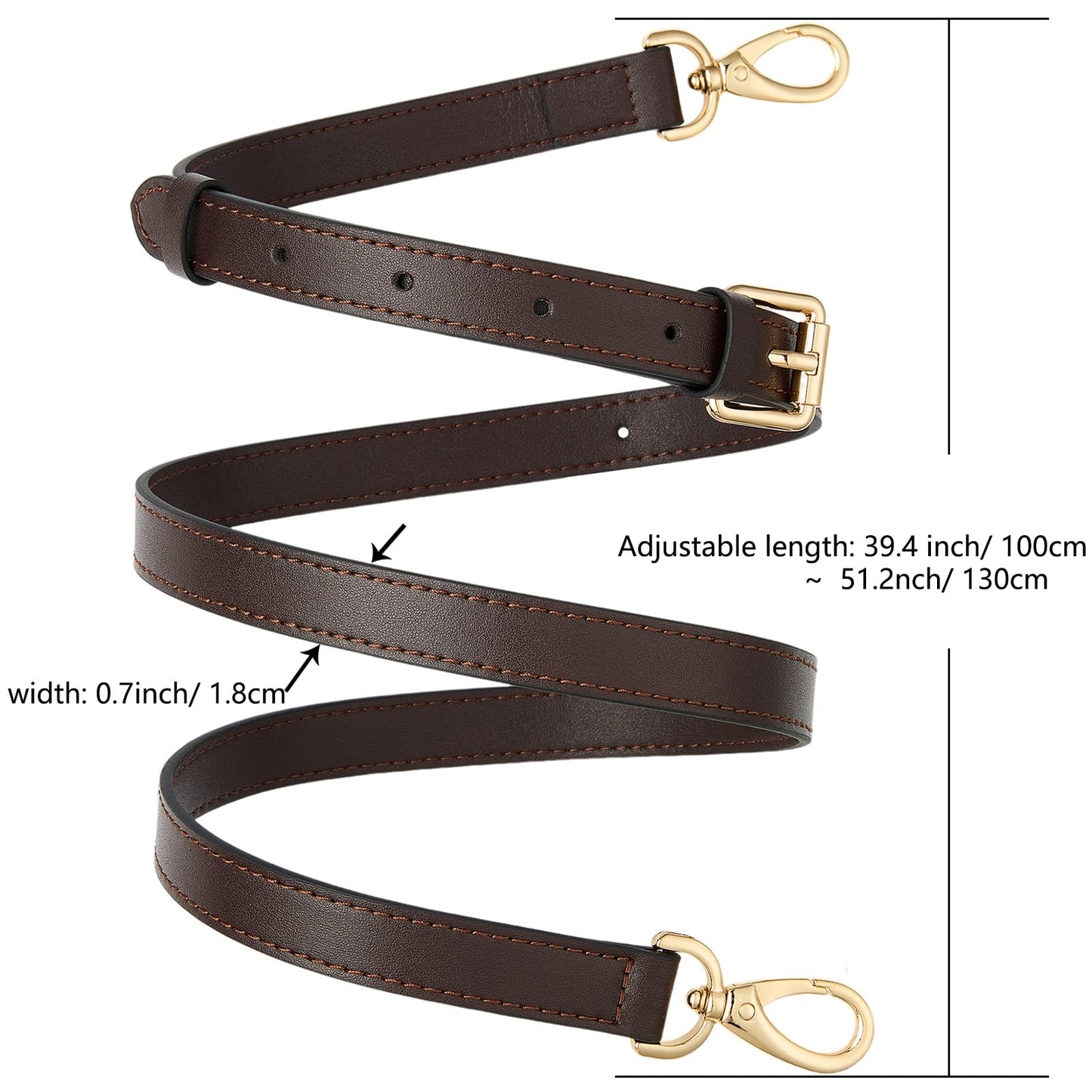 BAIXUEJI Leather Purse Strap Replacement Crossbody Handbag Long Adjustable