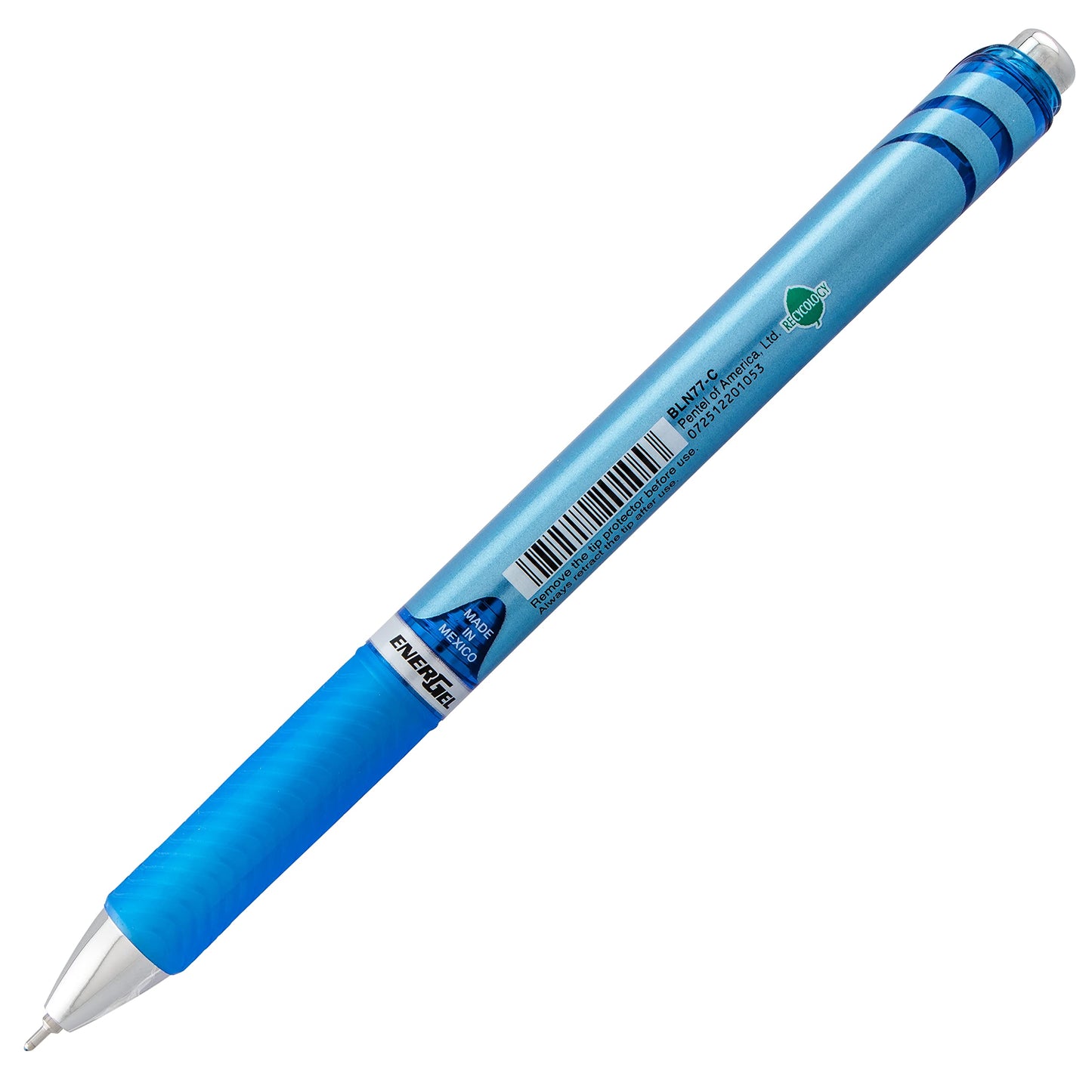 Pentel EnerGel RTX Retractable Premium Liquid Gel Pen, (0.7mm) Needle Tip, Ultra Smooth, Medium Line, Blue Ink 10 Pack, BLN77BP10C